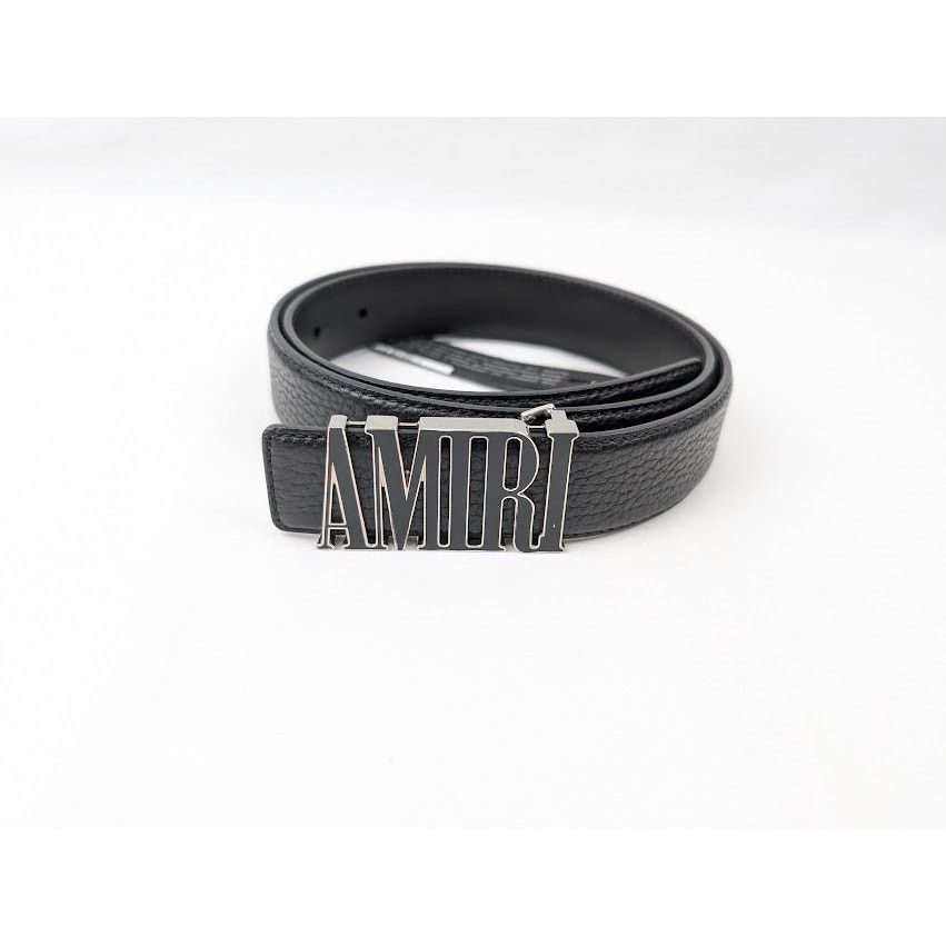 Amiri o1rshd1 Size: 70 / Pebbled Enamel Belt in Black Size 26 - 1 Thumbnail