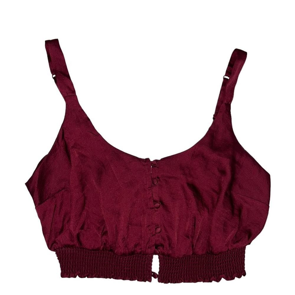 Free People Free People l NWT Intimately Smocked Button-Down Crop Top XS Size XS / US 0-2 / IT 36-38 - 2 Thumbnail
