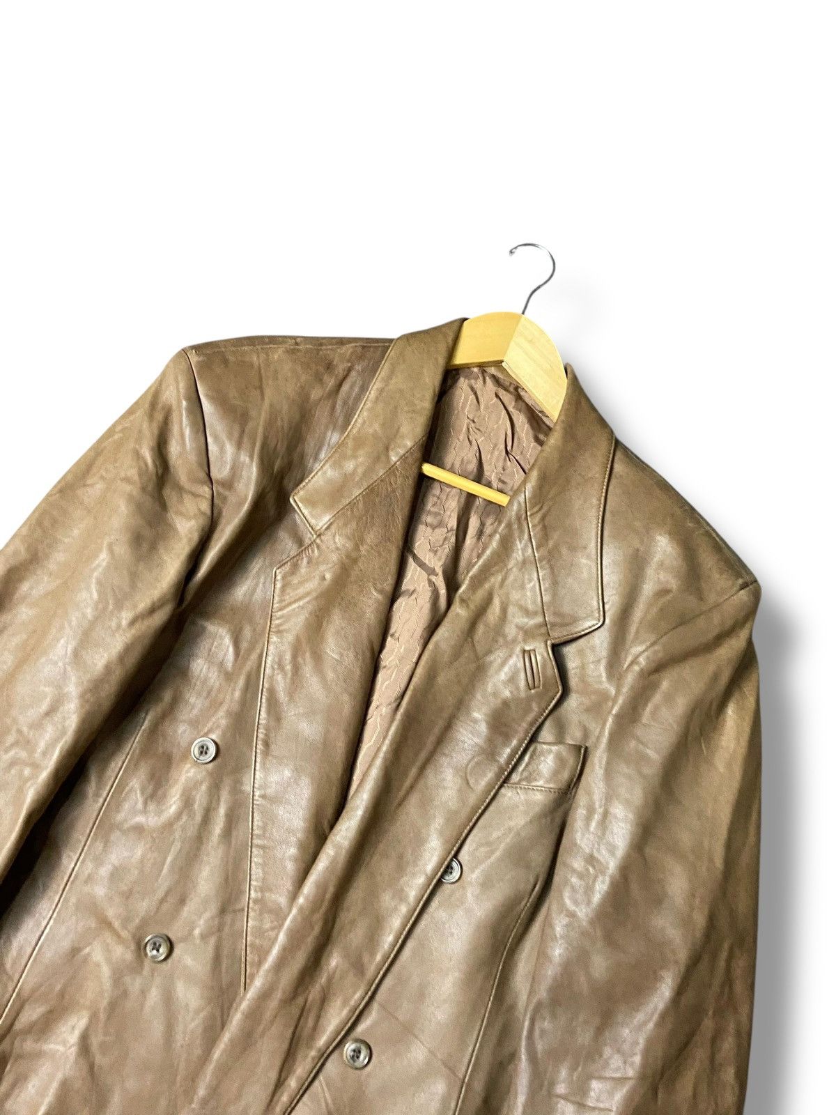 Japanese Brand Pelle Studio Paris Leather Blazer (151) Size US XS / EU 42 / 0 - 7 Thumbnail