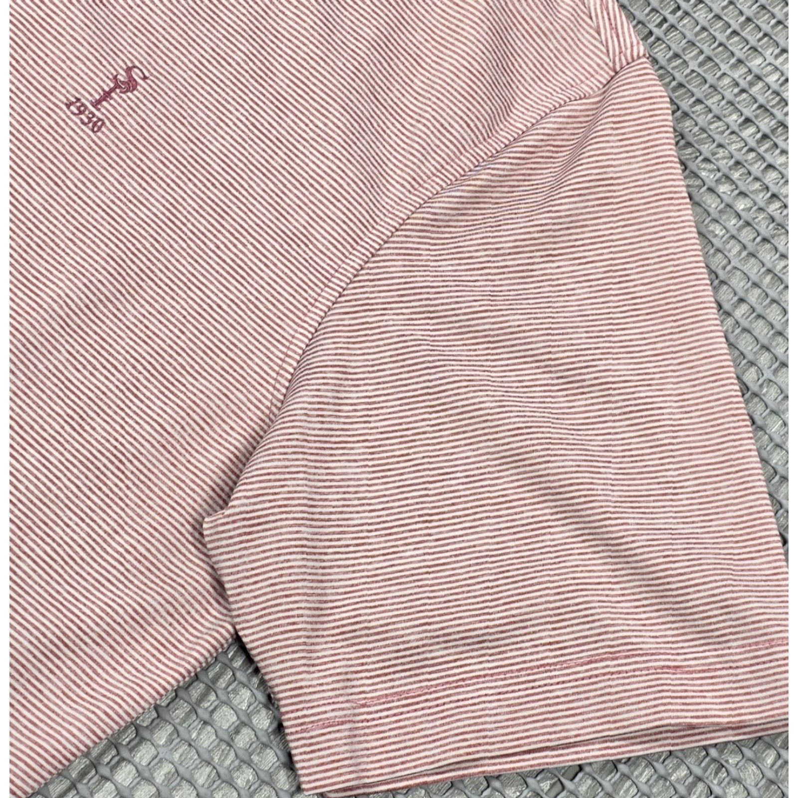 johnnie-O Johnnie O Performance Golf Polo Shirt Mens M Pink White Stripe Short sleeve Size US M / EU 48-50 / 2 - 4 Thumbnail