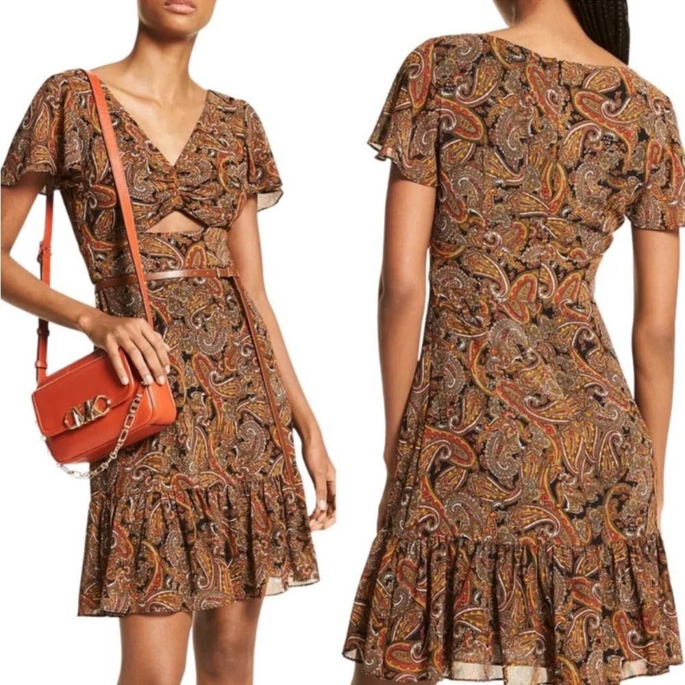 Michael Kors Michael Kors l NWT Sienna Paisley Keyhole Dress Size 10 Size L / US 10 / IT 46 - 10 Thumbnail
