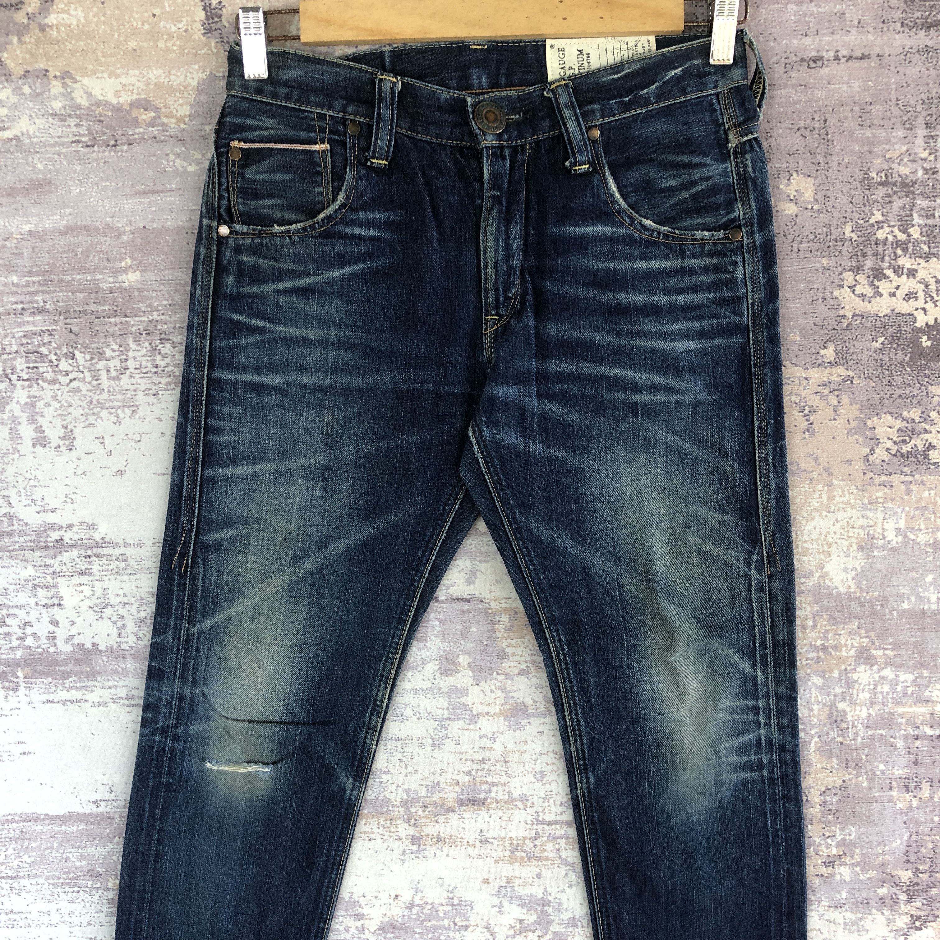 Distressed Antgauge Fourmimesure Selvedge Jeans Denim Pants