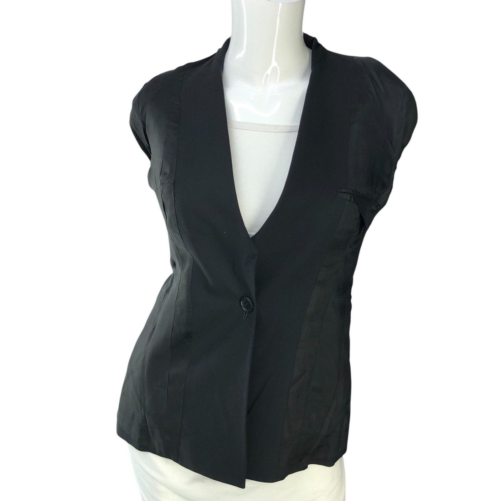 Costume National Costume National Blazer 40 Black Wool Tailored Italy Jacket Size S / US 4 / IT 40 - 14 Thumbnail