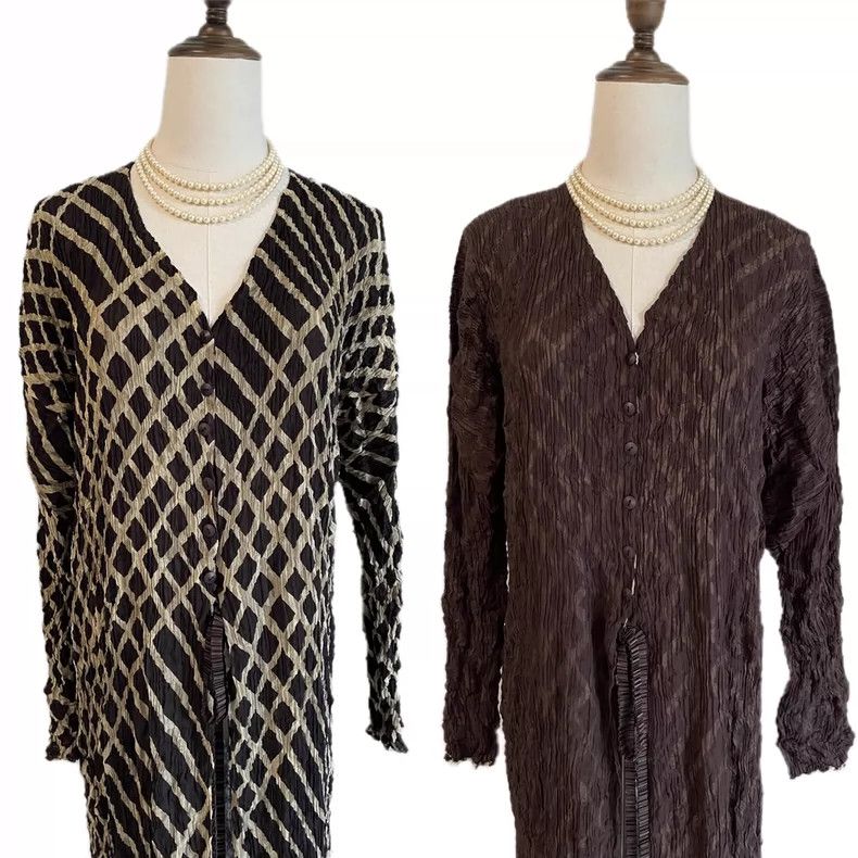 Issey Miyake Issey Miyake Soft trench coat with double-sided check patt Size M / US 6-8 / IT 42-44 - 3 Thumbnail