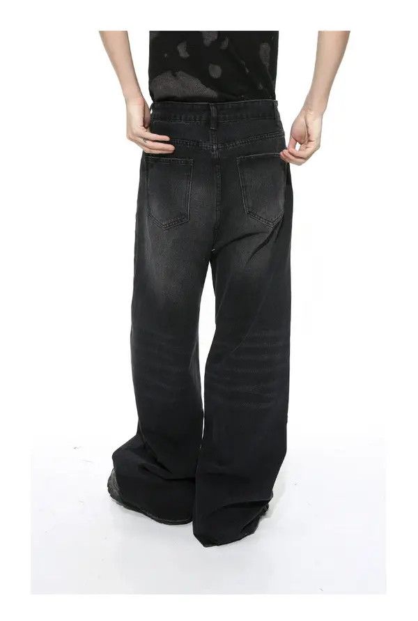 Japanese Brand Fujita x Asou Vintage high street distressed wide-leg jeans Size US 32 / EU 48 - 6 Thumbnail