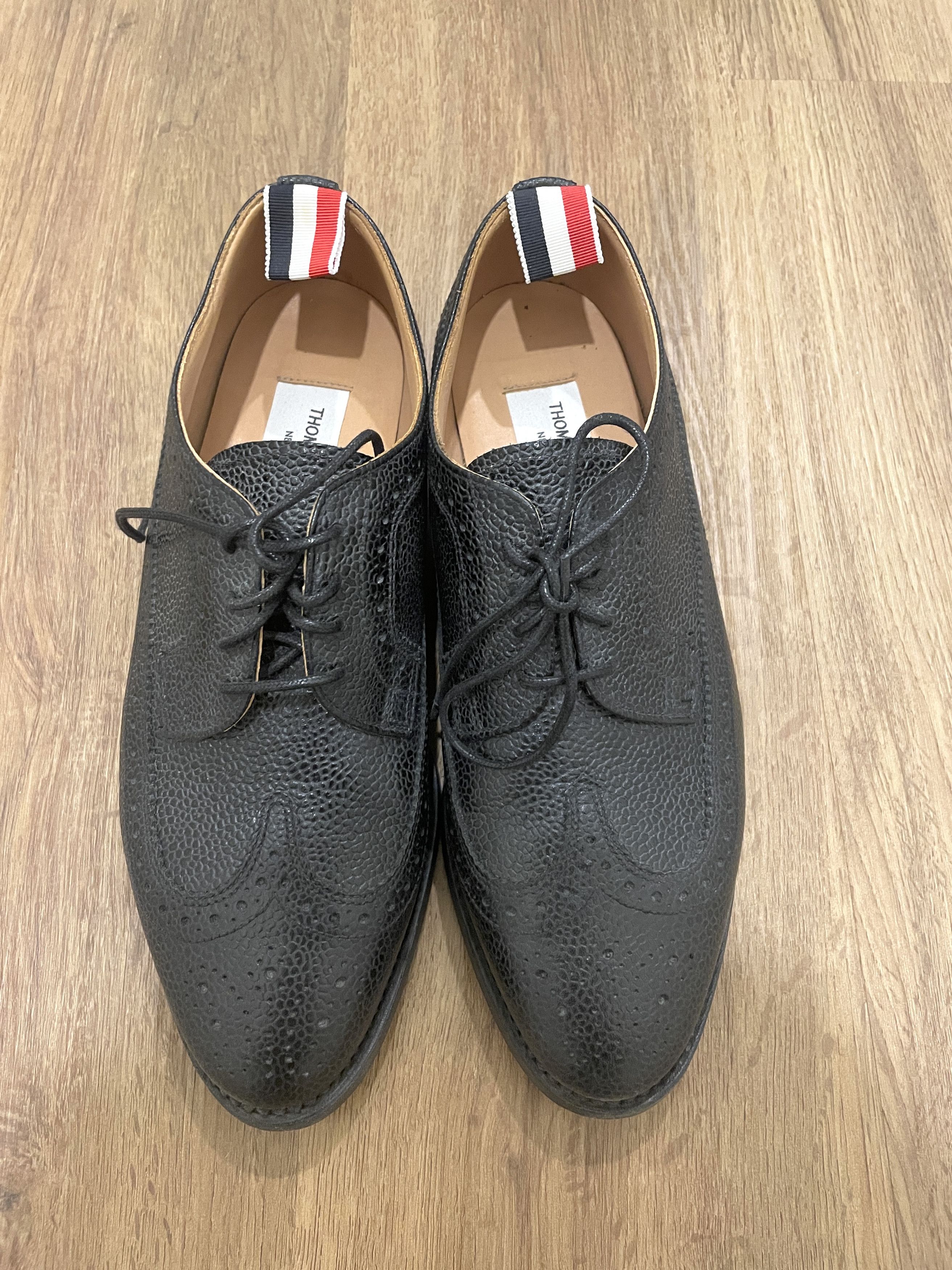 Thom Browne Longwing Brogue in Signature Pebble Grain Leahter Size US 6 / EU 39 - 1 Thumbnail