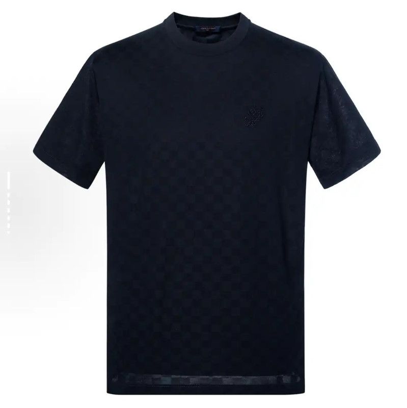 Louis Vuitton Louis Vuitton Dark Blue Cotton Men's T-Shirt 0089 Size US L / EU 52-54 / 3 - 1 Thumbnail