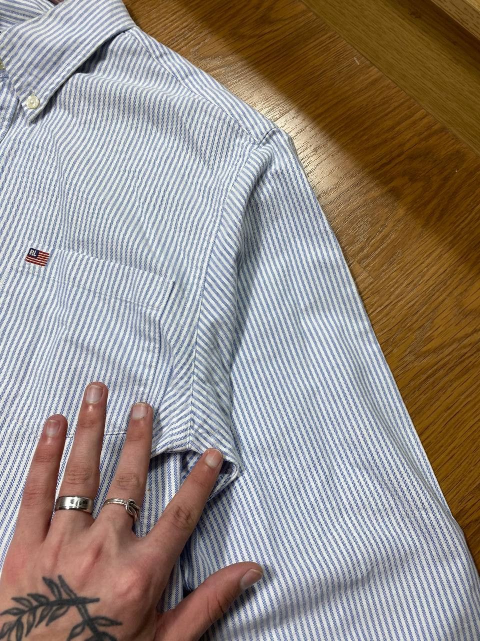 Polo Ralph Lauren × Ralph Lauren × Vintage Polo Ralph Lauren Vintage Mens Long Sleeve Striped Shirt Size US M / EU 48-50 / 2 - 15 Thumbnail
