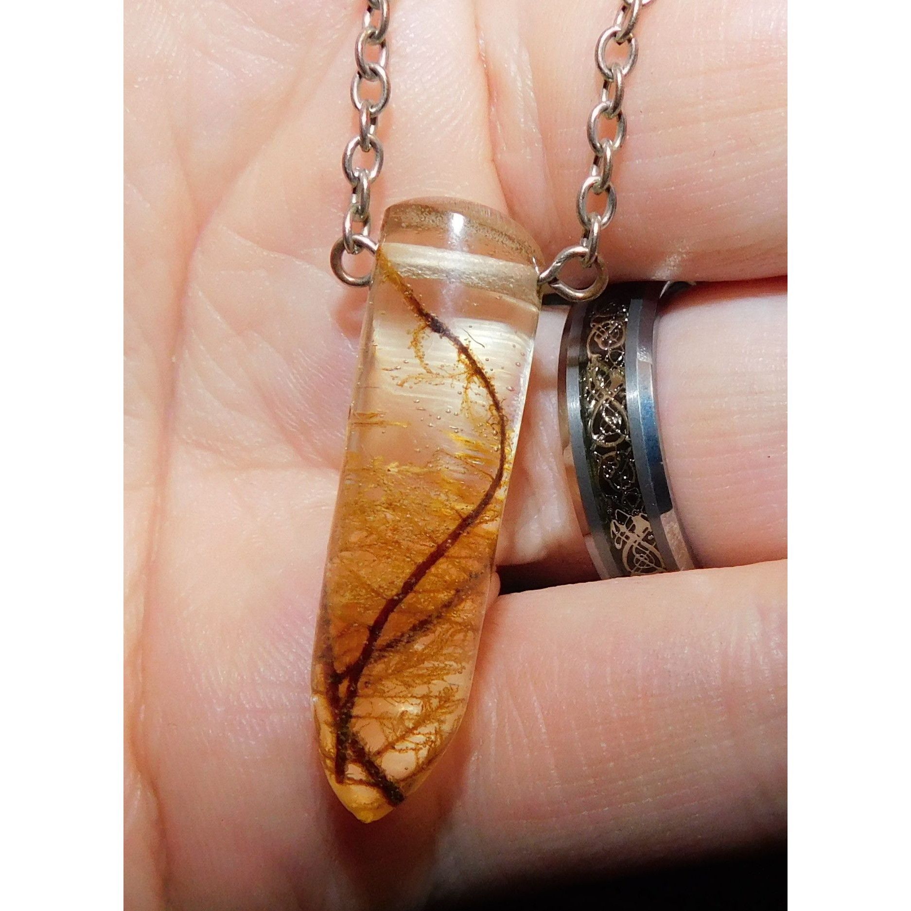 Handmade Handmade Fairycore Mossy Vine Resin Necklace Size ONE SIZE - 1 Thumbnail
