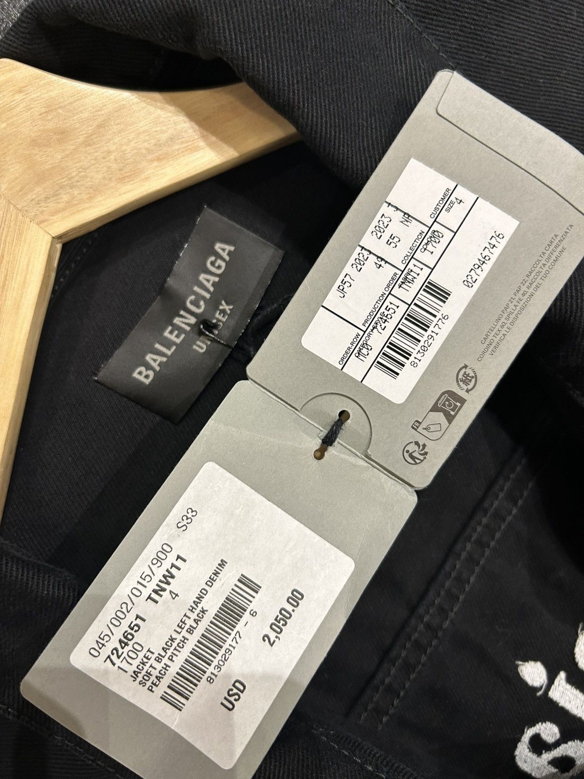 Balenciaga Balenciaga Tape Campaign Embroidered Denim Jacket Size US XL / EU 56 / 4 - 3 Thumbnail