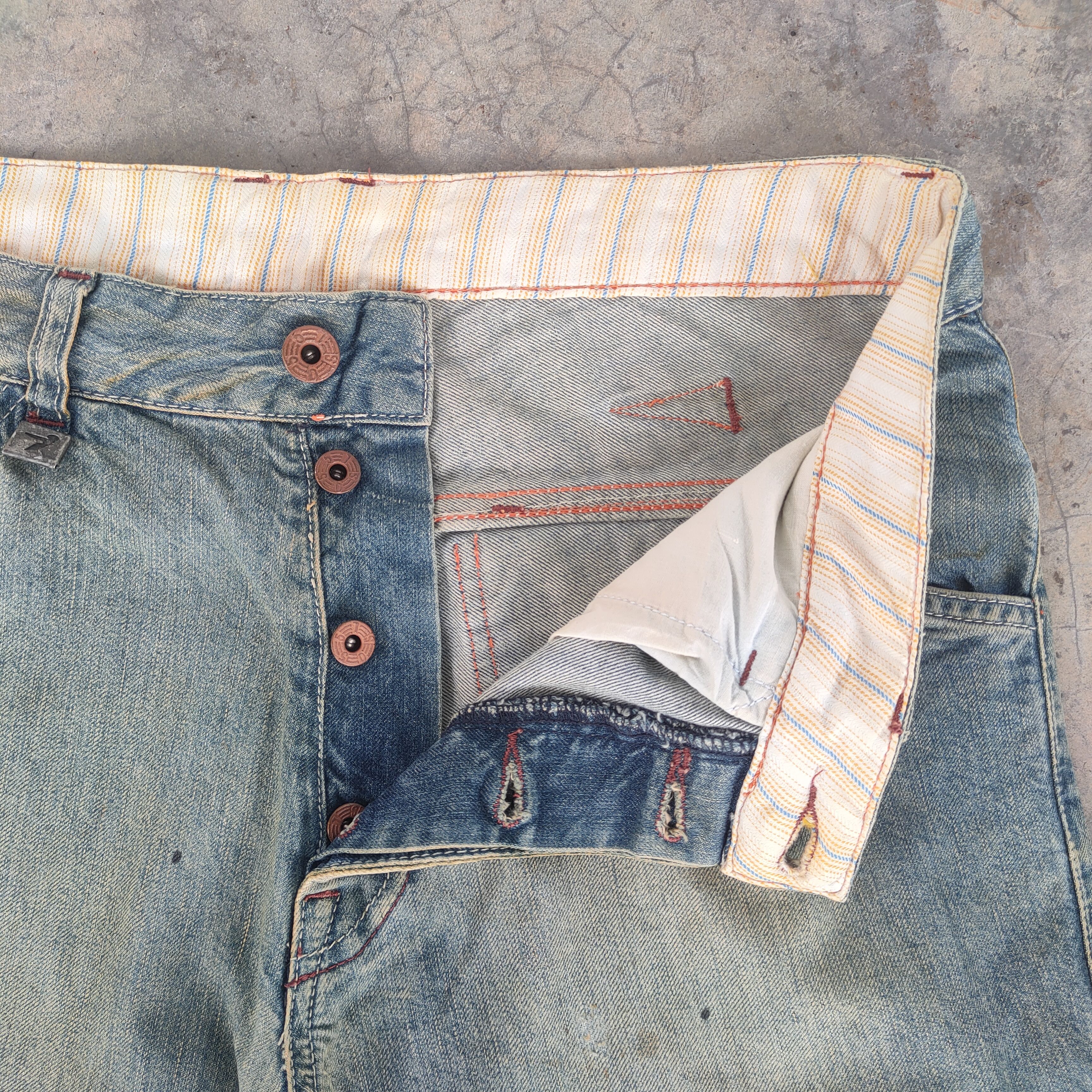 55DSL FLARE VINTAGE 55DSL FADED MUD WASH DENIM JEANS PANTS Size US 32 / EU 48 - 7 Thumbnail