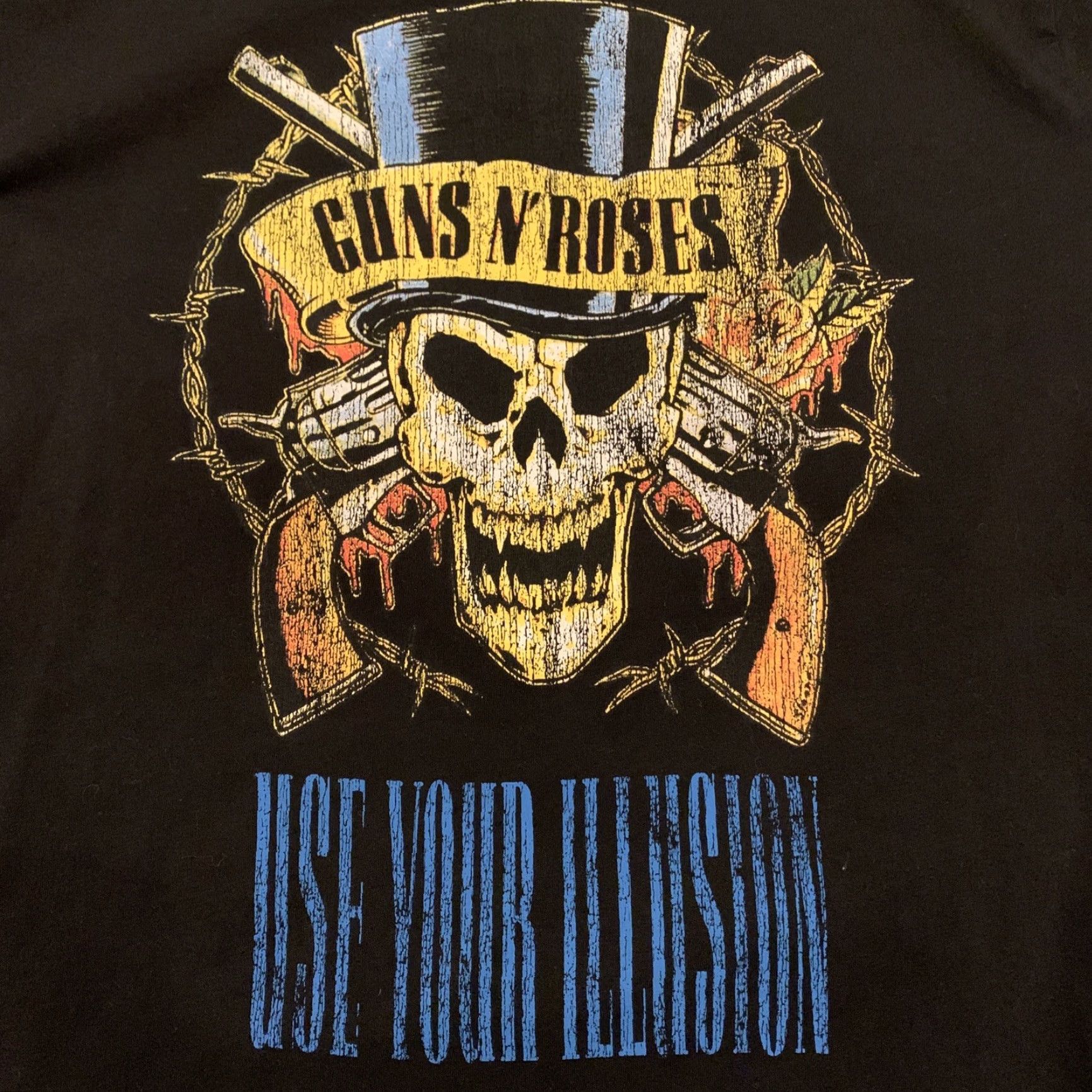 Vintage VINTAGE H&M T-Shirt Guns N' Roses Use Your Illusion (1991 Reissue) Men Size M Black Shirt Mens Size US M / EU 48-50 / 2 - 2 Thumbnail