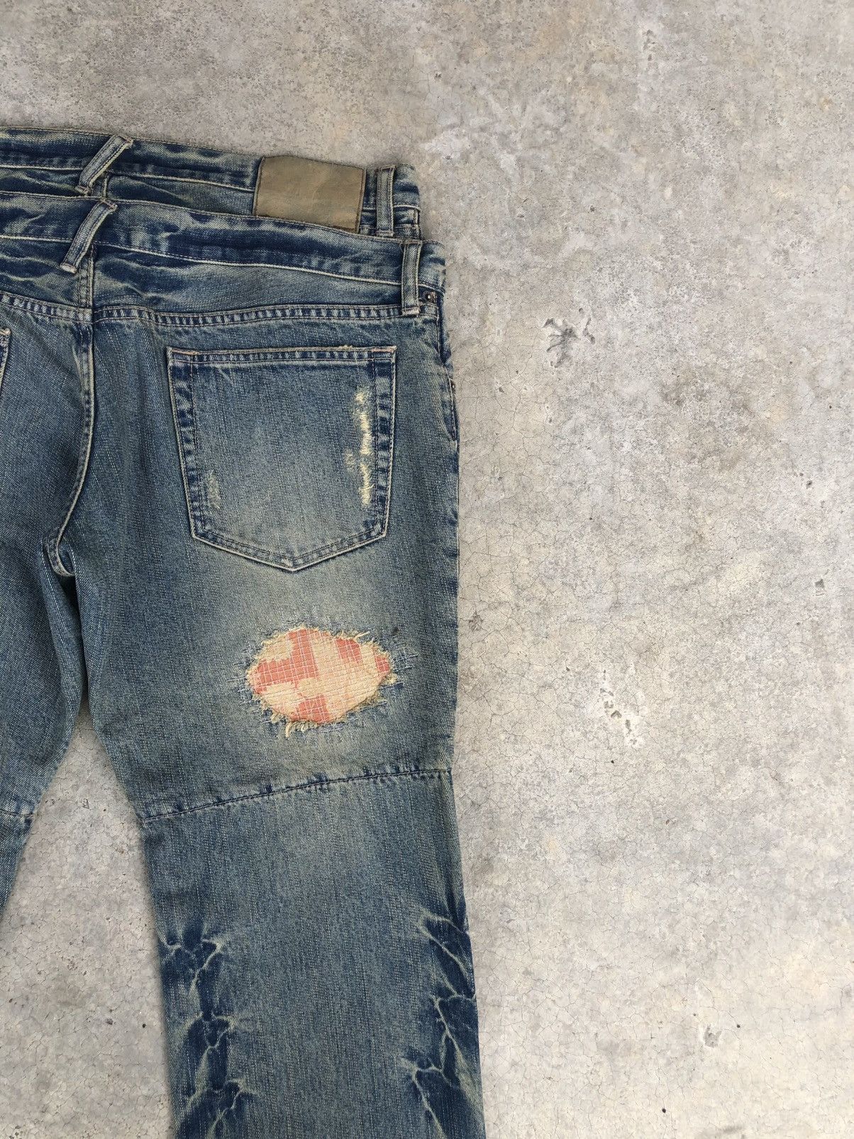 PPFM Japanese PPFM Double Waist Distressed Jeans Size US 35 - 10 Thumbnail