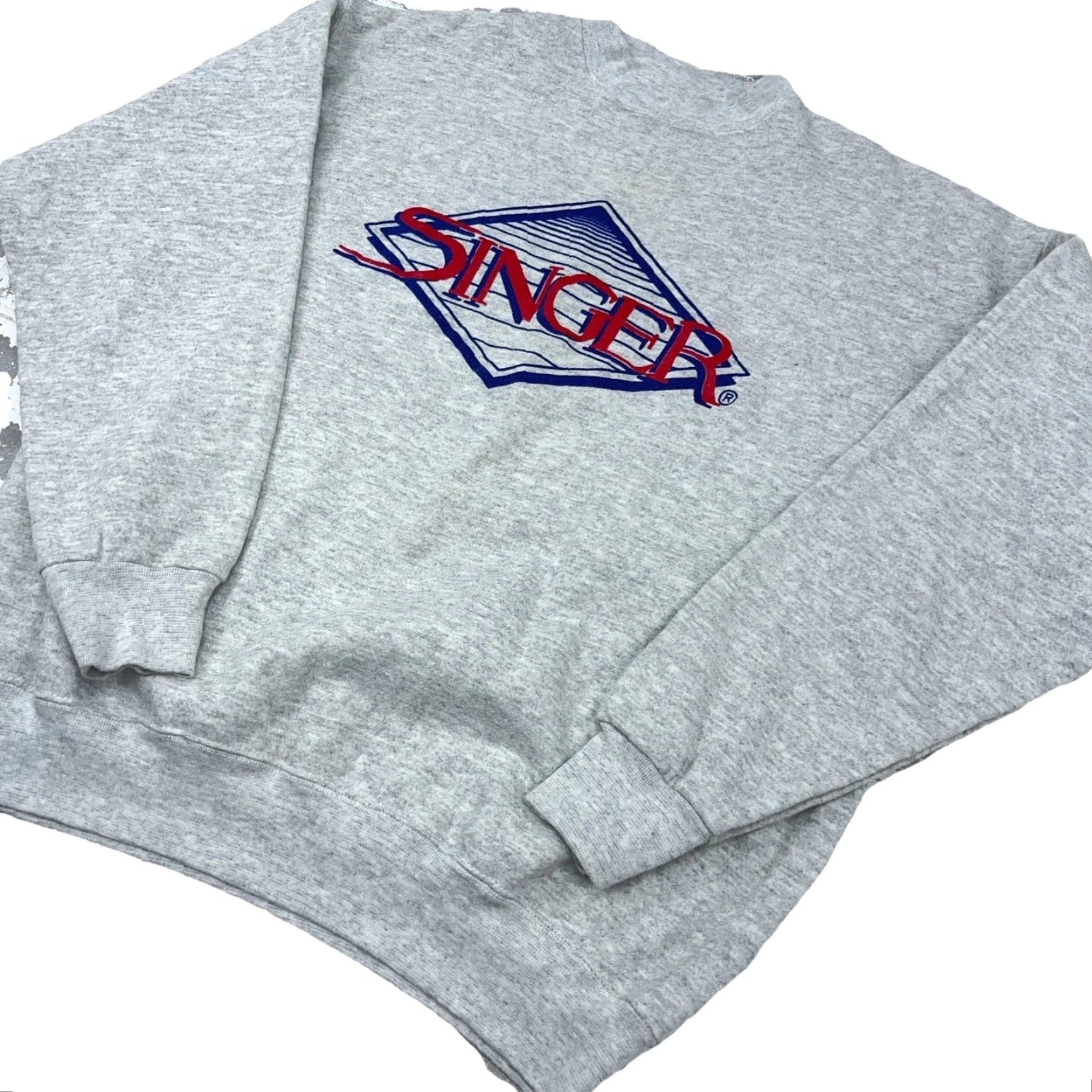 Tultex VINTAGE Tultex Sweatshirt Men XL Gray Crewneck Pullover Graphic Print Embroidered Logo 80s 90s Classic Hipster Retro American Animals Size US XL / EU 56 / 4 - 3 Thumbnail