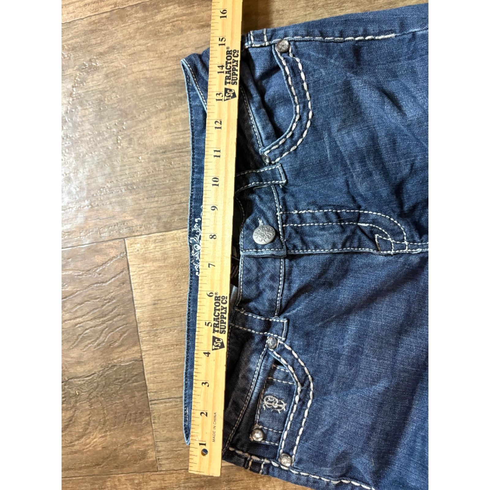 Denime Paisley Sky Jeans Womens Size 6 Blue Denim Embordered 5-Pocket Design Size 28" / US 6 / IT 42 - 3 Thumbnail