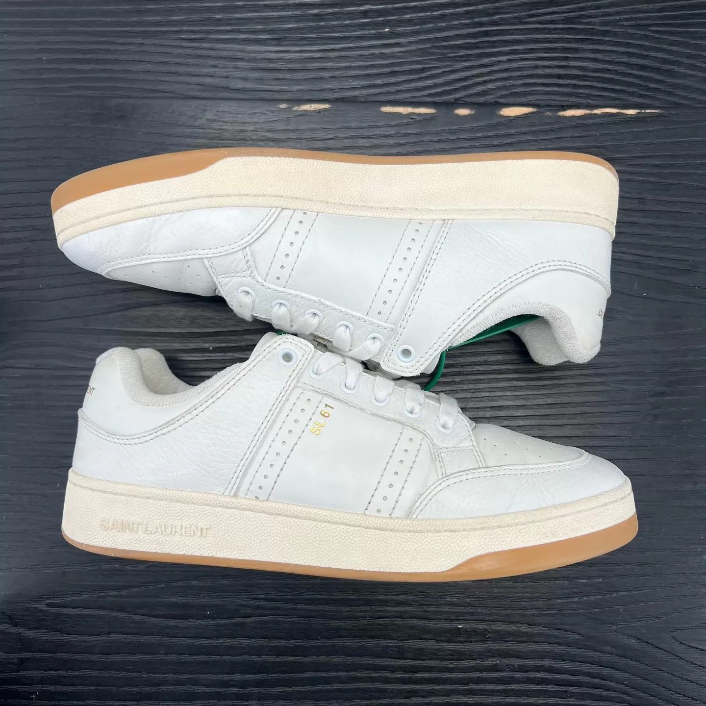 Yves Saint Laurent YSL SL/61 White 42 Like New With Box & Accs Size US 9 / EU 42 - 2 Thumbnail