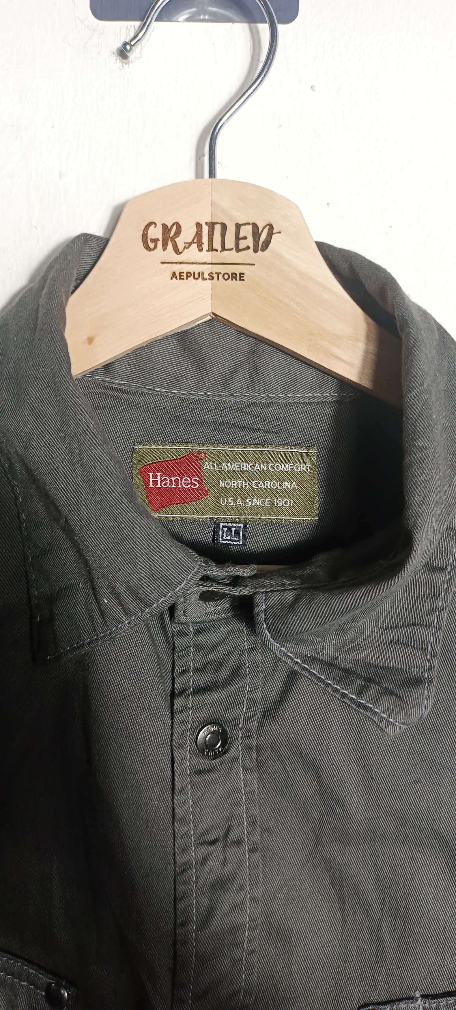 Hanes × Japanese Brand × Vintage Vintage🔥 Hanes buttons up all american confort Size US L / EU 52-54 / 3 - 7 Thumbnail