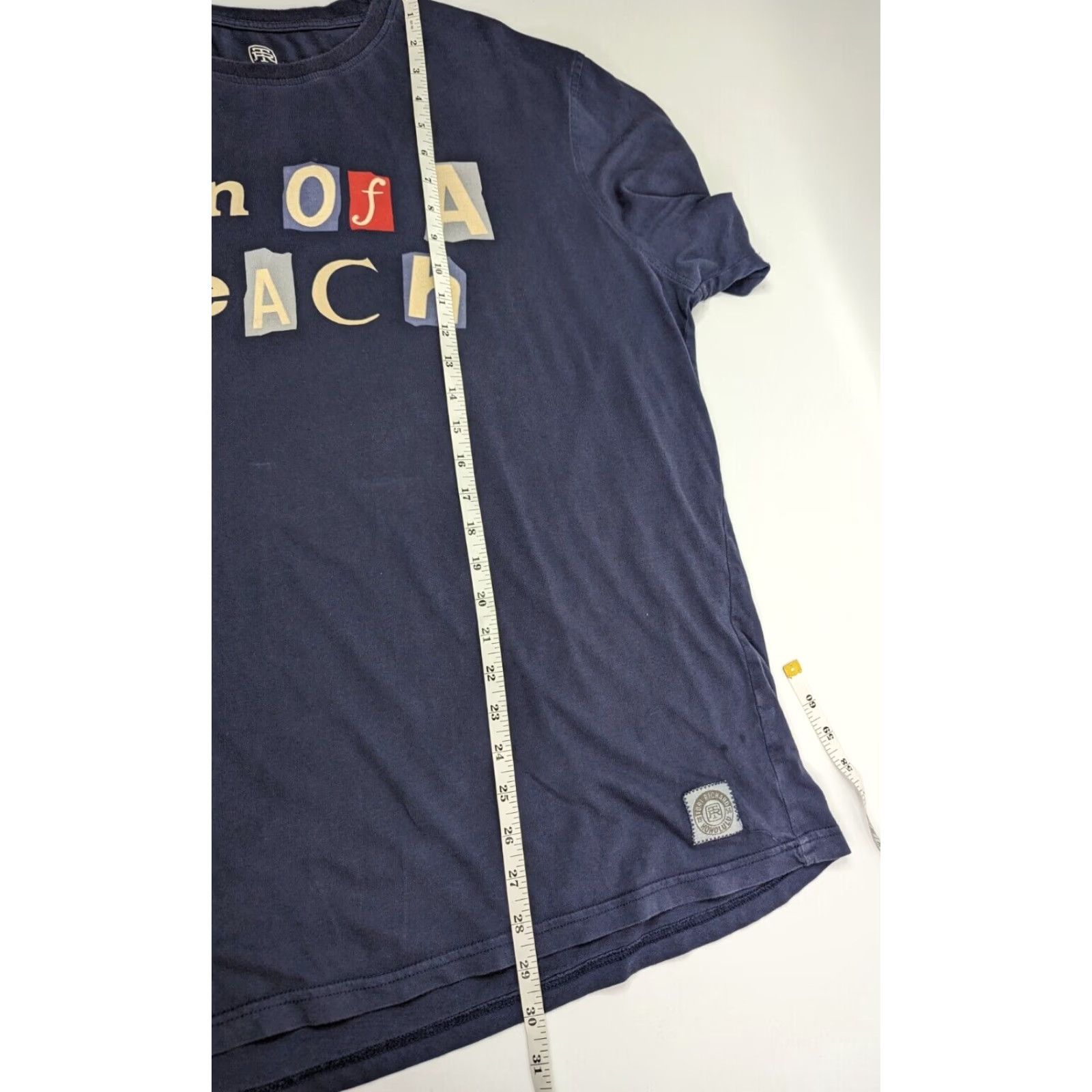 Tori Richard Tori Richard T-Shirt Navy 100% Cotton Mens XL Hawaiian Fish Outdoor Logo Crew Neck Short Sleeve Size US XL / EU 56 / 4 - 4 Thumbnail