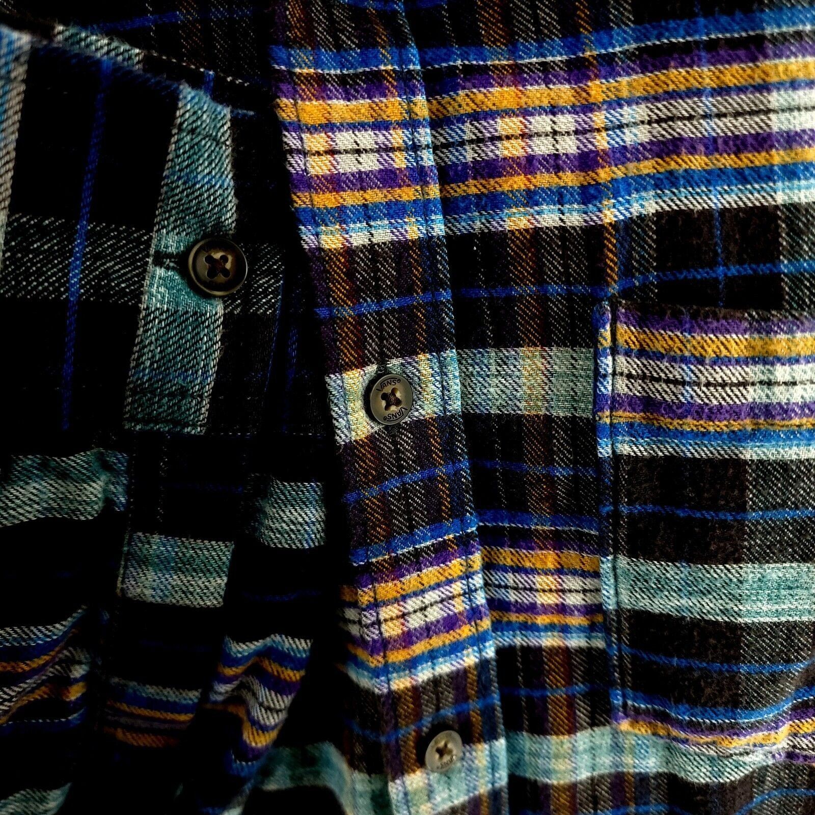 Vans Vans Black Multi-Collared Plaid Flannel Small Collared Dress Size US S / EU 44-46 / 1 - 3 Thumbnail