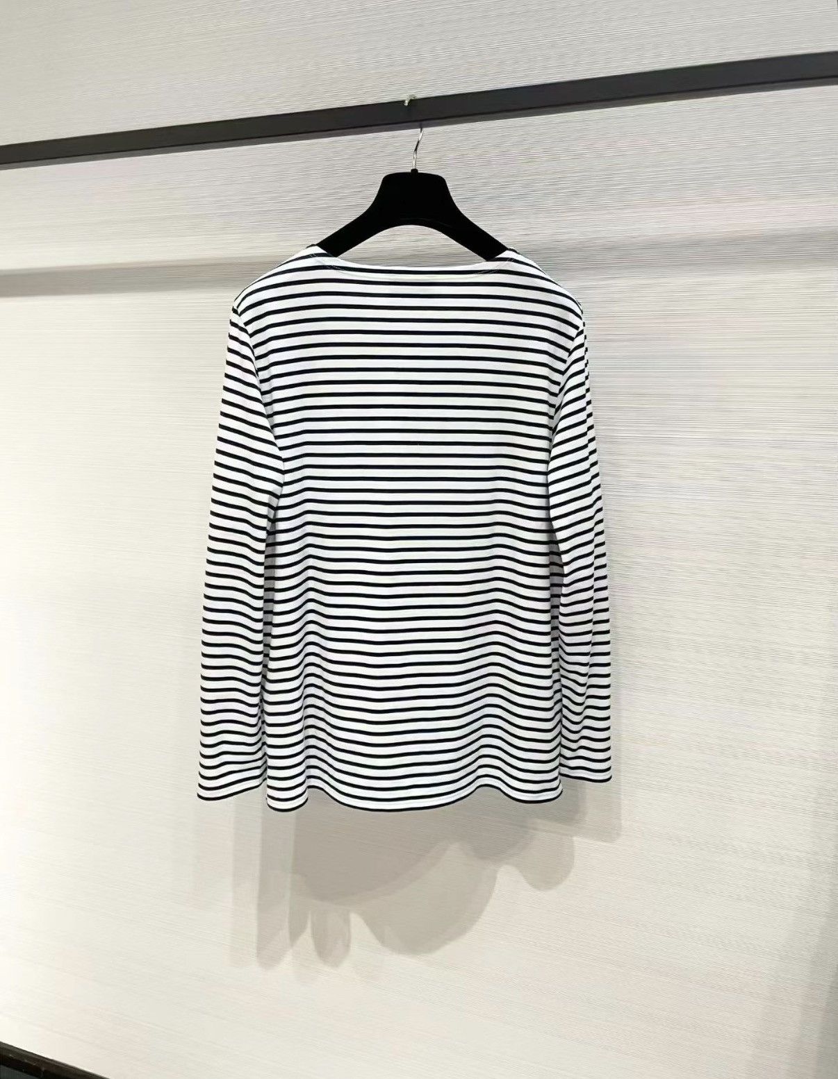 Prada Prada Black & White Striped Long Sleeve T‑shirt J33 Size XL / US 12-14 / IT 48-50 - 2 Thumbnail