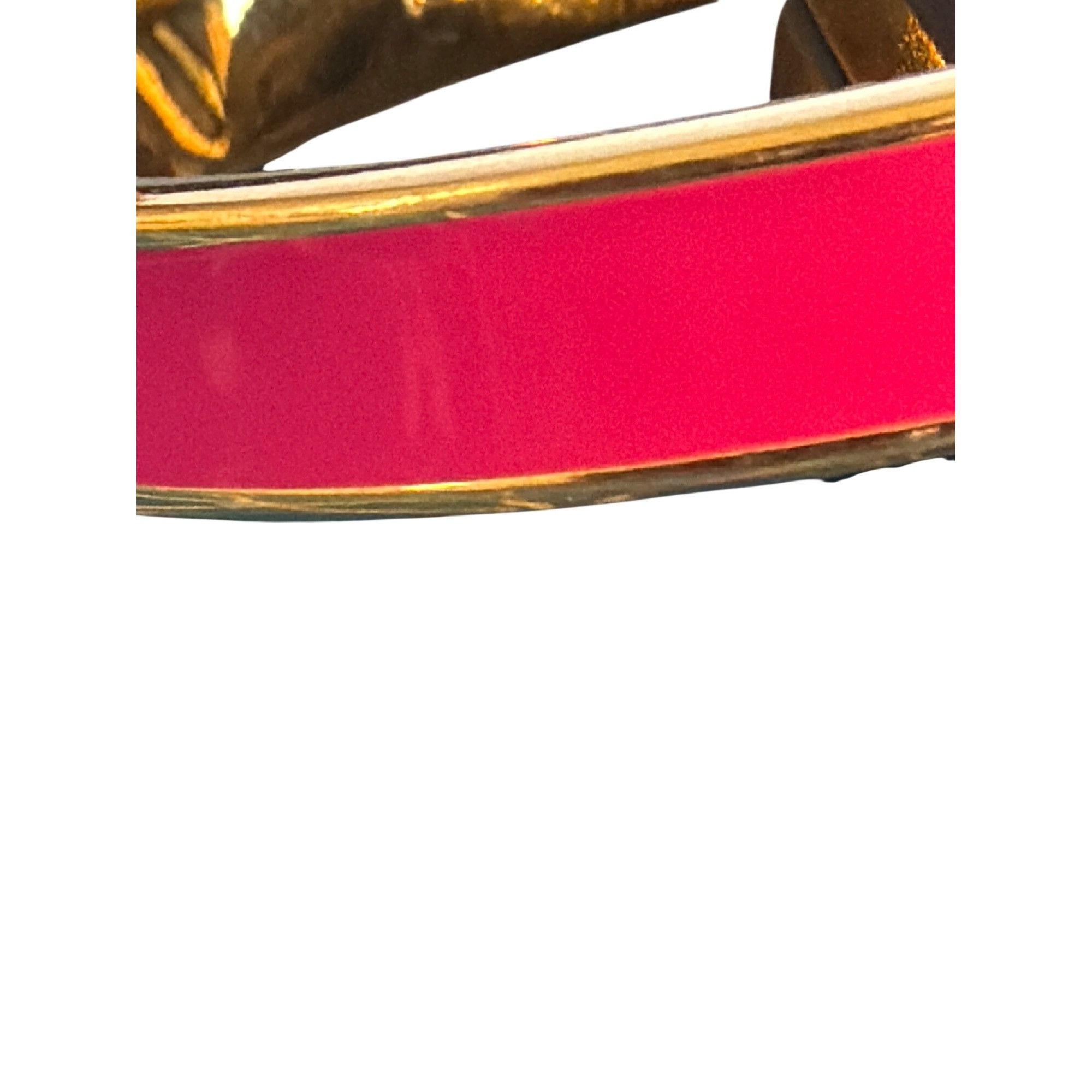 Kate Spade Kate Spade New York Tickled Pink Gold Tone Enamel Bangle Bra Size ONE SIZE - 2 Thumbnail