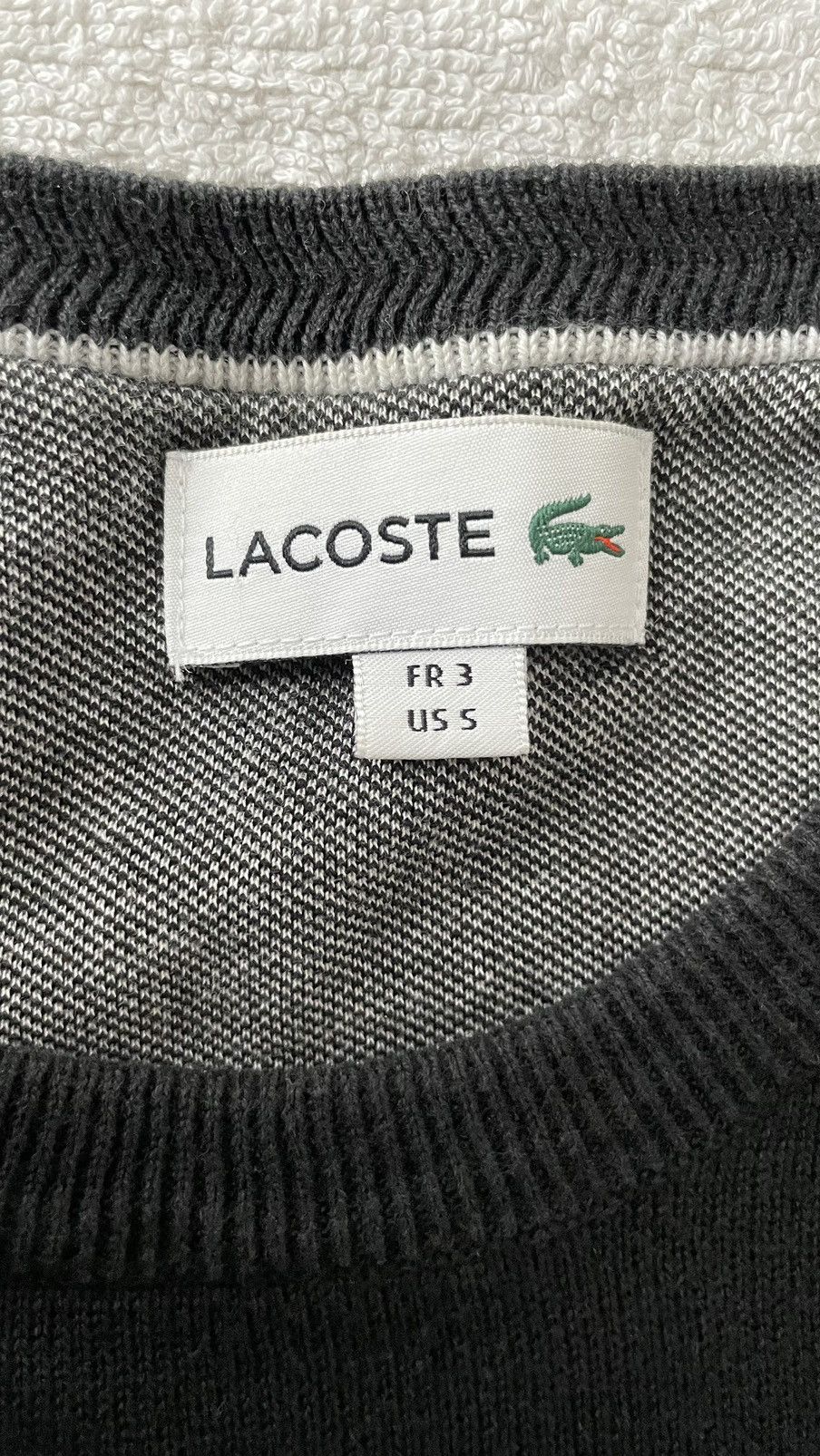 Lacoste LACOSTE NECK CAVIAR KNITWEAR BLACK Size US M / EU 48-50 / 2 - 2 Thumbnail