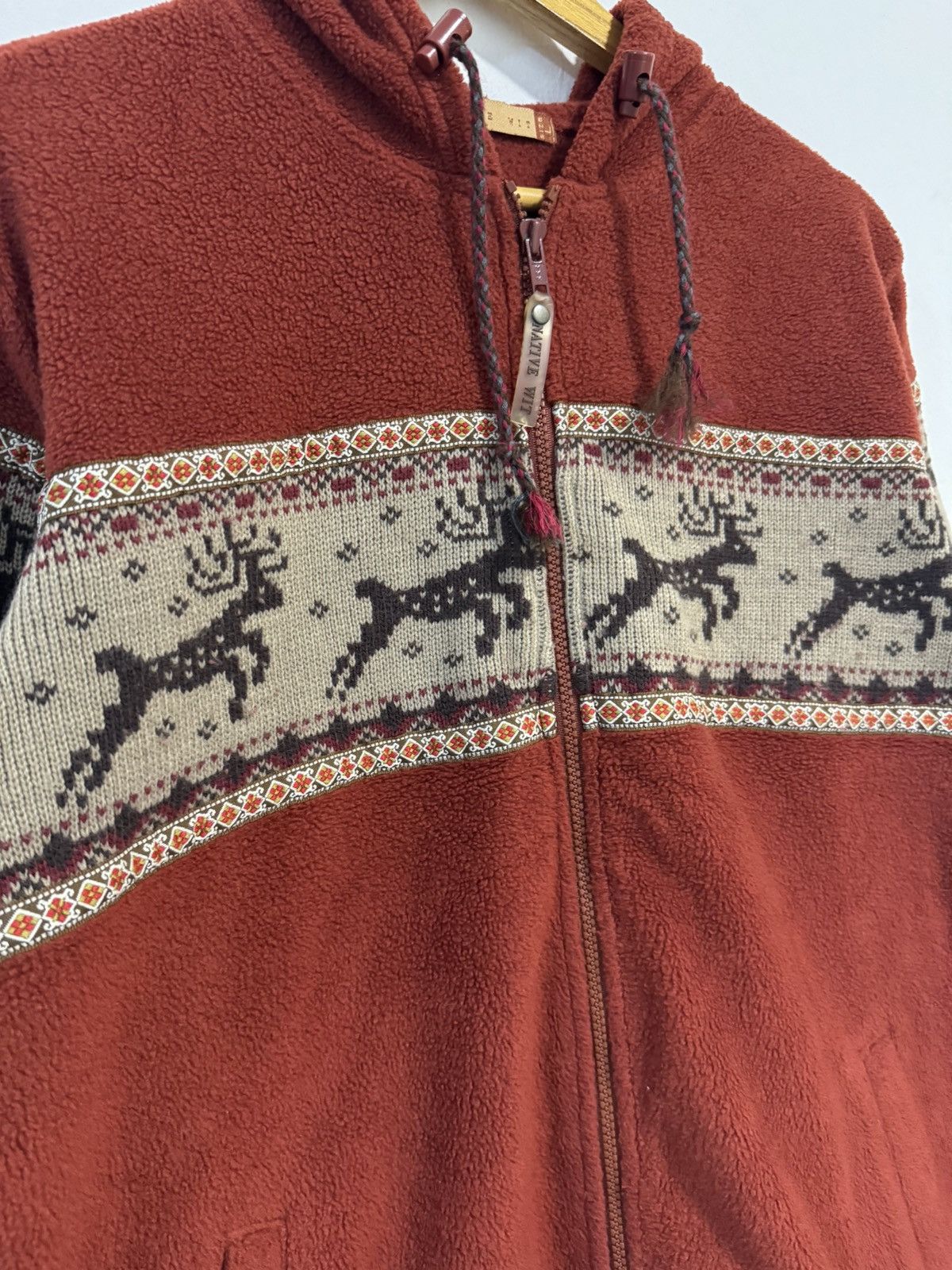 Native × Vintage Native Wit Zipper Hoodie Fleece Size US M / EU 48-50 / 2 - 4 Thumbnail