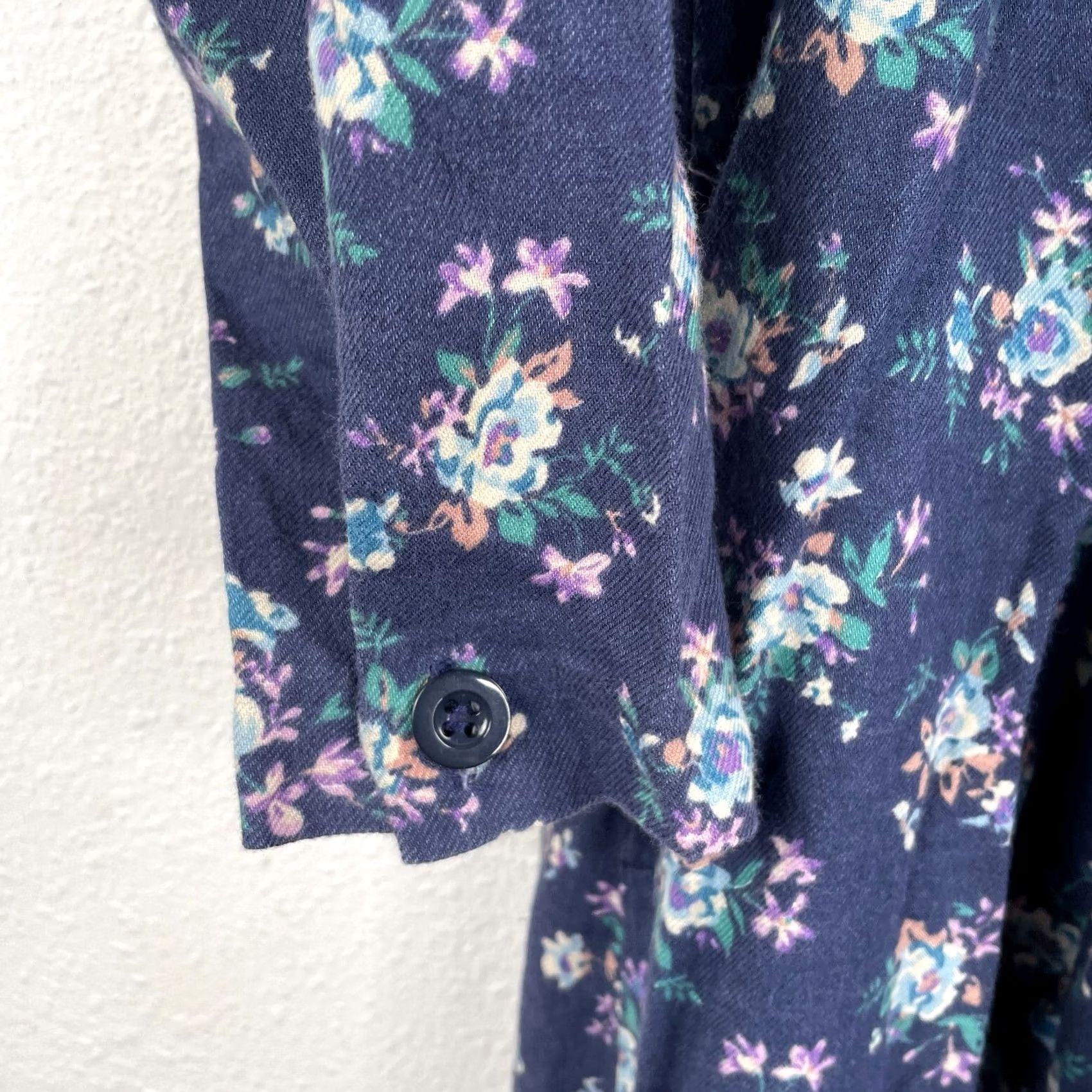 Laura Ashley VINTAGE Laura Ashley Dress Women's Blue Floral Lace A-Line Maxi Long Sleeve 6 44.5" 20" Pit to Pit Casual Wedding Girls? Size M / US 6-8 / IT 42-44 - 4 Thumbnail