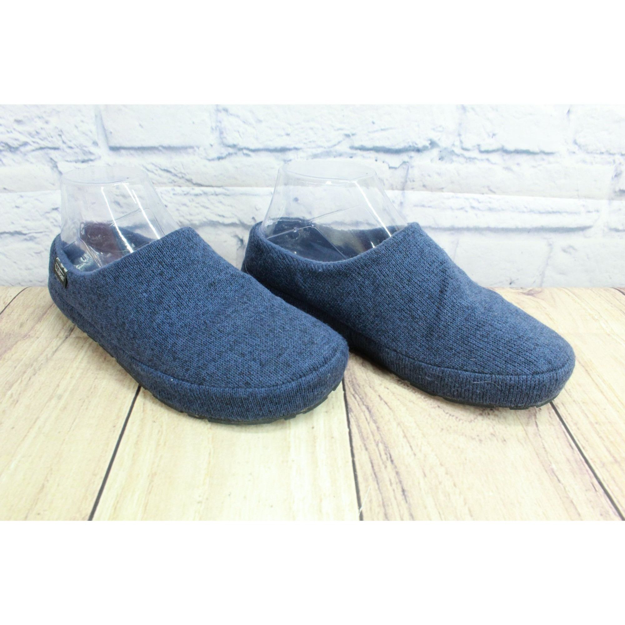 L.L. Bean LL Bean Women’s Knit Fleece Slippers Blue Size 6 M Size US 6 / IT 36 - 3 Thumbnail
