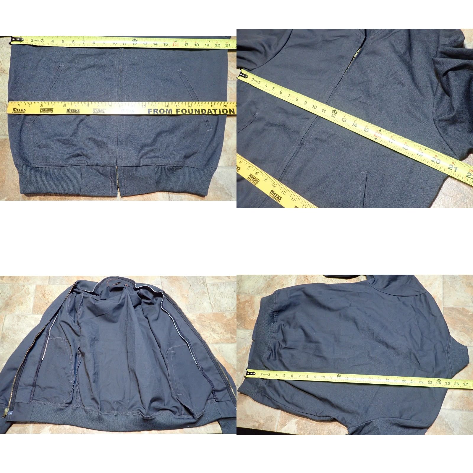 IDEA VINTAGE Setlowear Jacket Eisenhower Work Jacket USA 70s Mechanic Union Made Blue Small Mens Zip Front Pocket Size S Size US S / EU 44-46 / 1 - 8 Thumbnail