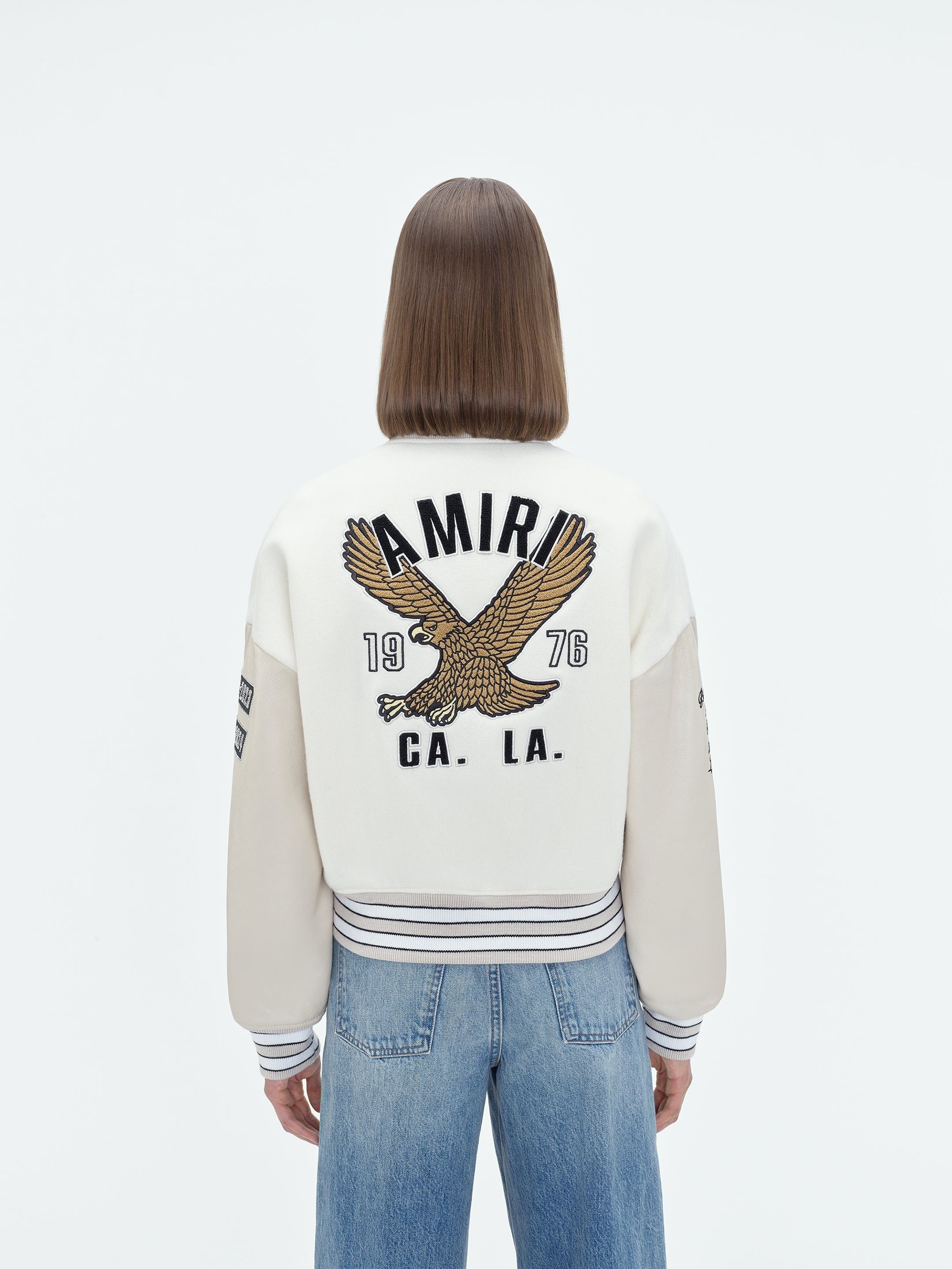 Amiri oc11z0225 Eagle Varsity Bomber Jacket in Multicolor Size S / US 4 / IT 40 - 1 Thumbnail