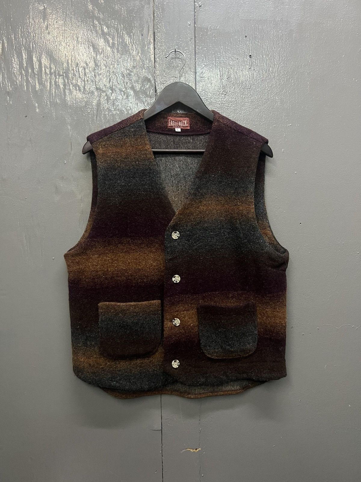 Vintage Vintage Eagle Rock Wool Vest Made In USA Size US L / EU 52-54 / 3 - 1 Thumbnail