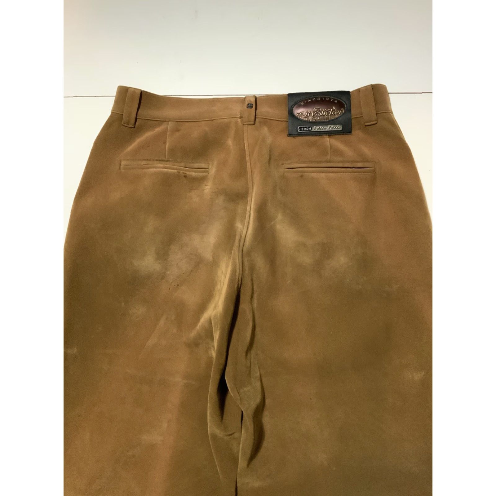 Pelle Pelle VINTAGE Pelle Pelle City Slicker Faux Suede Leather Pants Sz. 36 Men Pants 90s Y2K 2000s Brown Baggy Loose - Inseam 29 Size US 36 / EU 52 - 6 Thumbnail