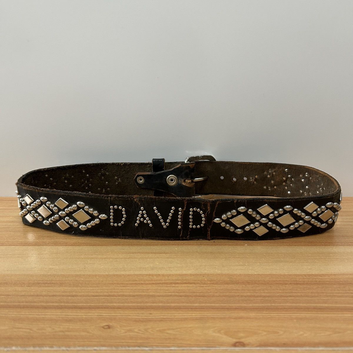 Vintage Vintage studded leather belt Size ONE SIZE - 2 Thumbnail