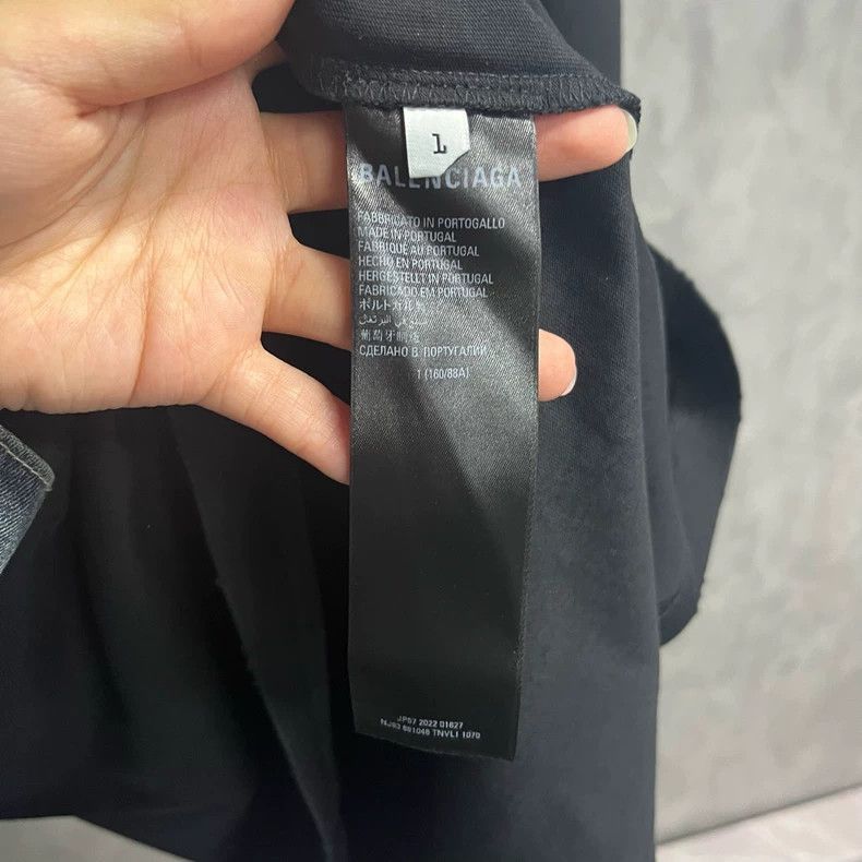 Balenciaga Balenciaga Black Logo Print Long Sleeve T-Shirt-2506 Size US M / EU 48-50 / 2 - 4 Thumbnail