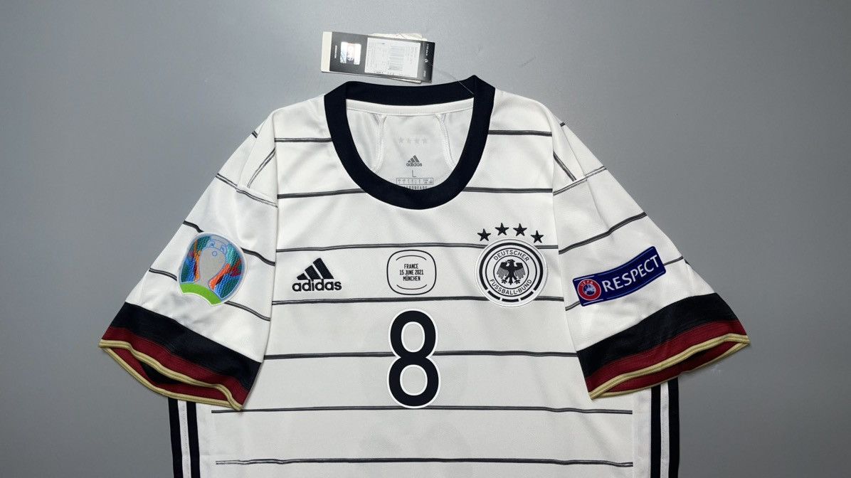 Adidas GERMANY ADIDAS 2020 EURO FOOTBALL HOME JERSEY #8 KROOS Size US L / EU 52-54 / 3 - 3 Thumbnail
