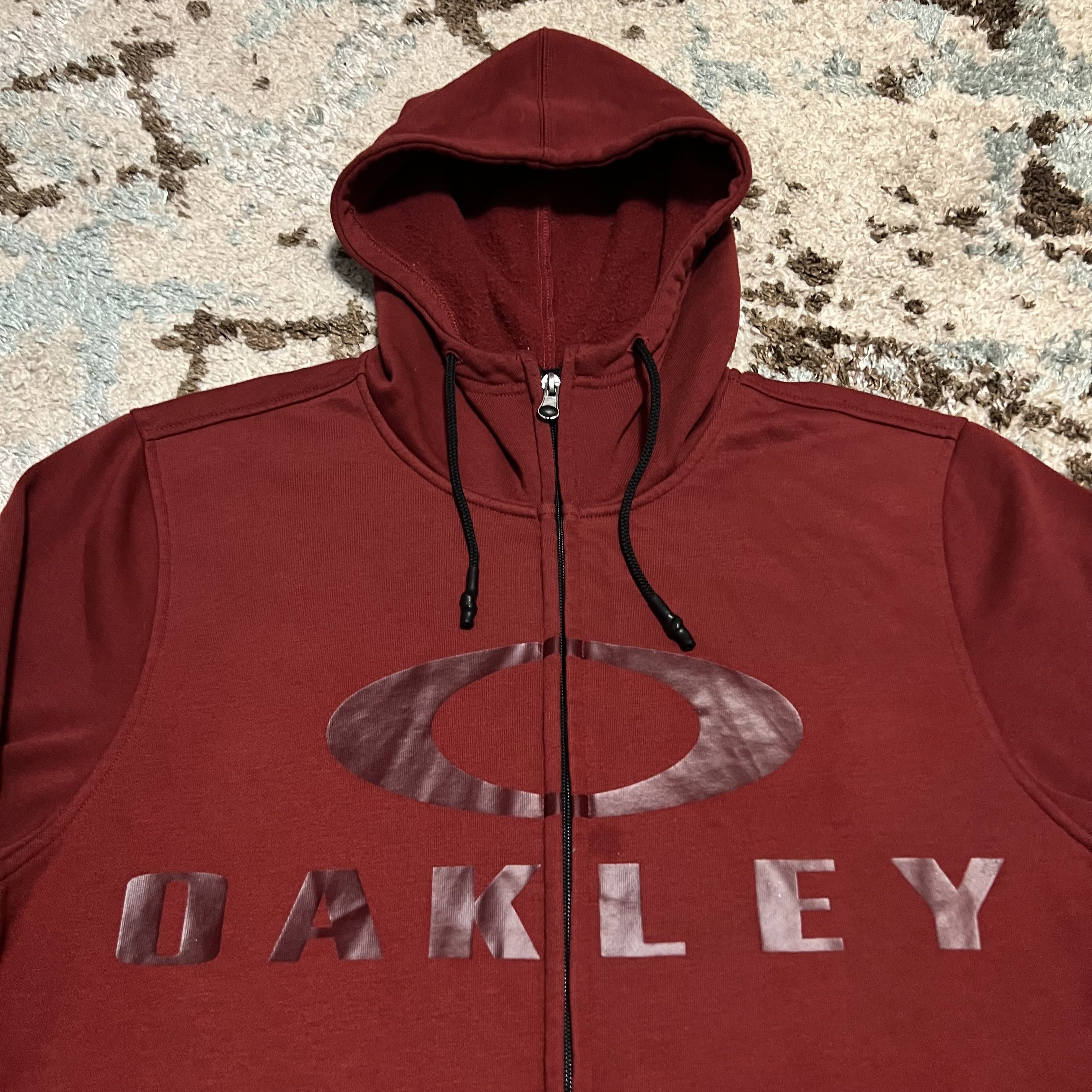 Oakley Oakley Performance Fit Full Zip Hoodie Size XL Red Big Logo Size US XL / EU 56 / 4 - 3 Thumbnail
