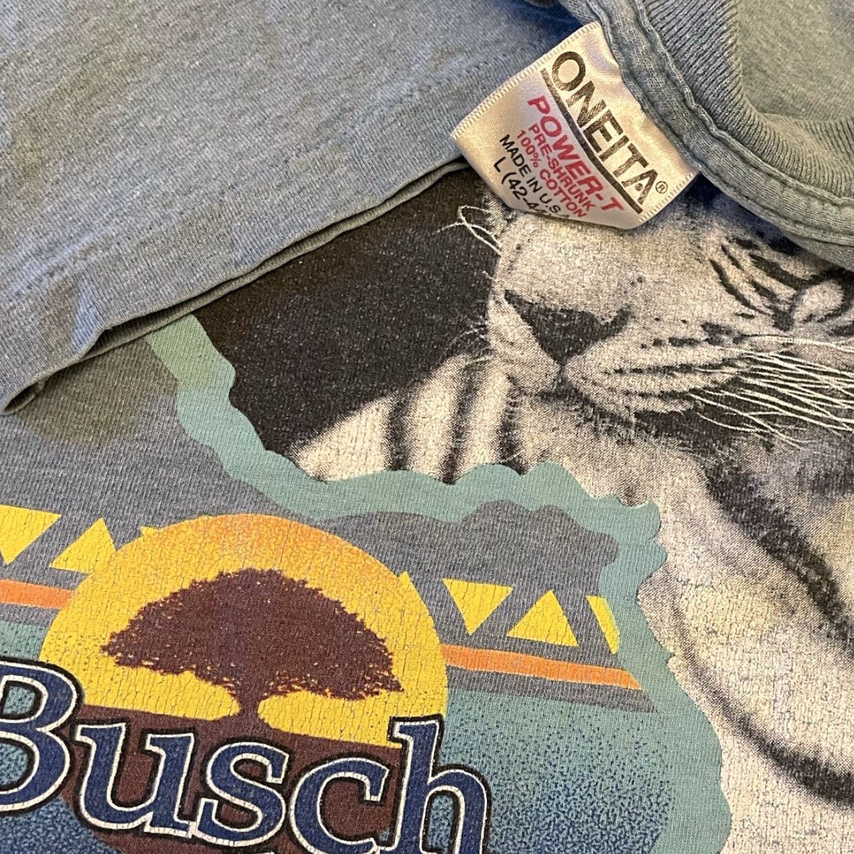 Vintage VINTAGE 90s Busch Gardens Theme Park Tiger Extinction Is Forever Shirt Men L Blue Short Sleeve T-Shirt Mens Size US L / EU 52-54 / 3 - 2 Thumbnail