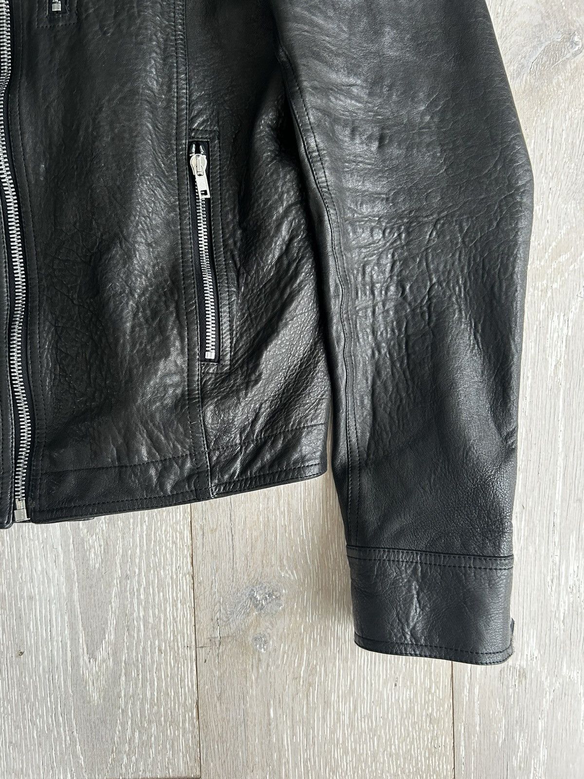 Rick Owens IES Blistered Leather Moto Jacket Size US M / EU 48-50 / 2 - 6 Thumbnail