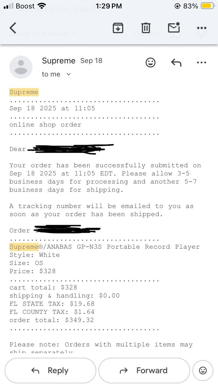Other Supreme ANABAS GP-N3S Portable Record Player Size ONE SIZE - 7 Thumbnail