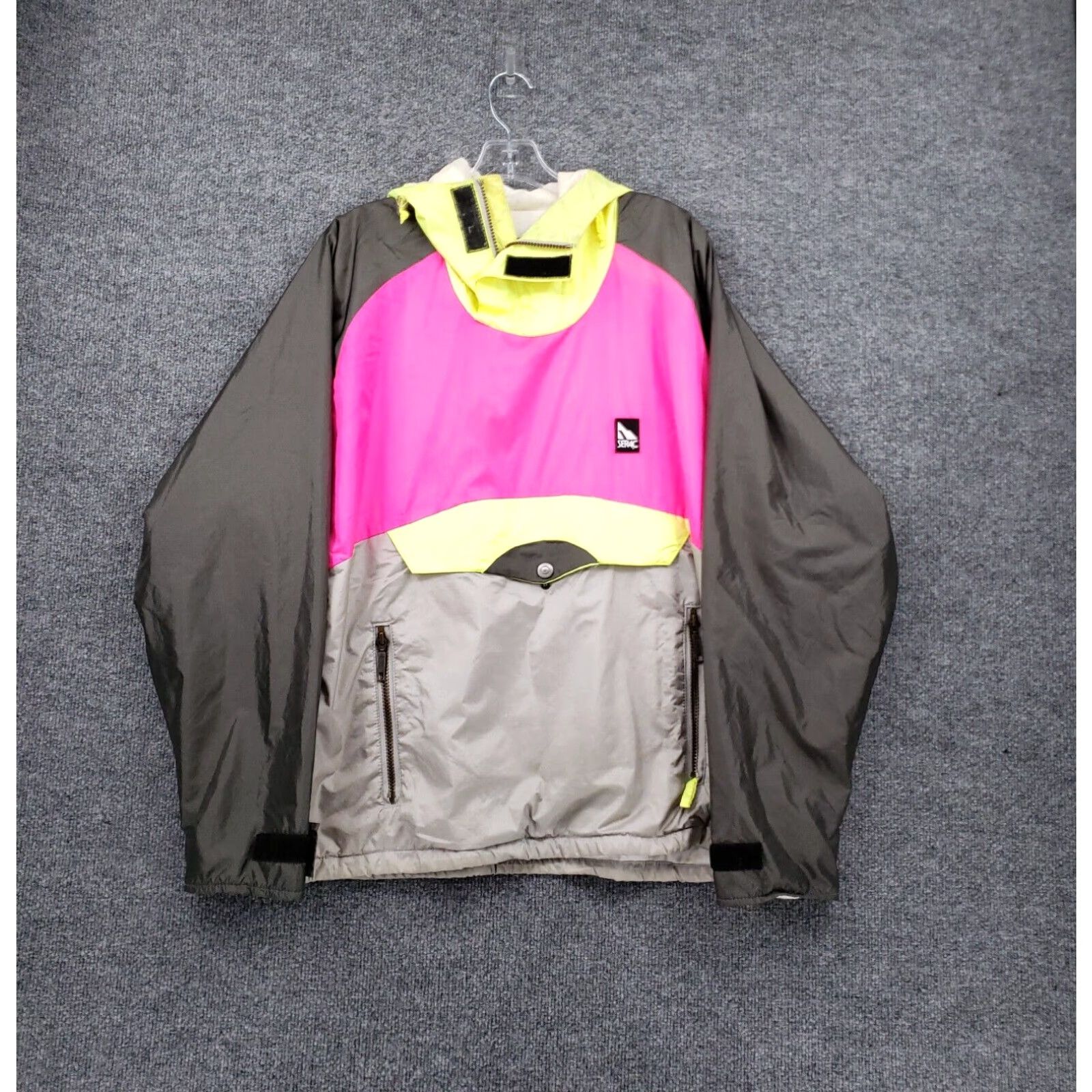Weatherproof Serac Jacket Men M Medium Pink Gray Windbreaker Hooded TGF Weatherproofing Nylon Grailed