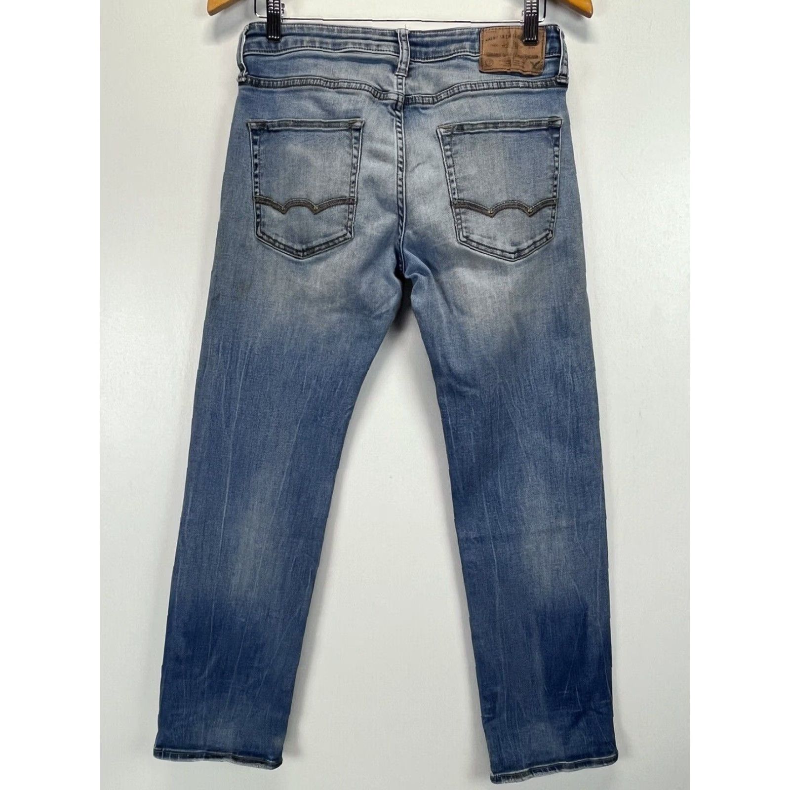 American Eagle Outfitters American Eagle Straight Jeans 29x32 Mens Medium Wash Blue Denim Preppy Size US 29 - 3 Thumbnail