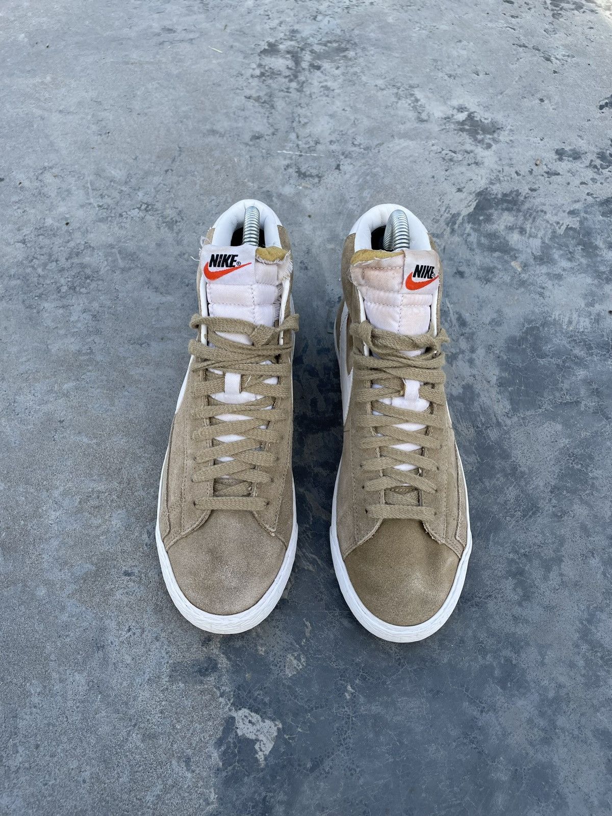 Japanese Brand VINTAGE NIKE BLAZER Y2k KHAKI MILLITARY SK8 HYPE SNEAKERS Size US 8 / EU 41 - 4 Thumbnail