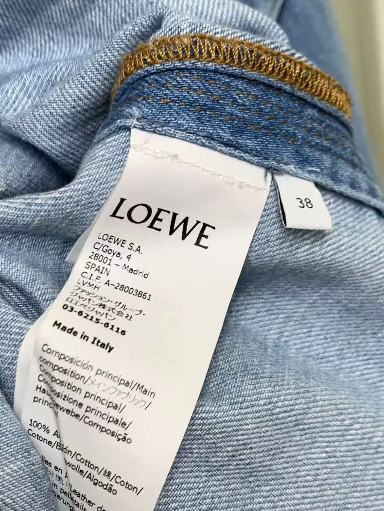 Loewe LOEWE Patchwork leather card logo denim jacket Size XS / US 0-2 / IT 36-38 - 5 Thumbnail