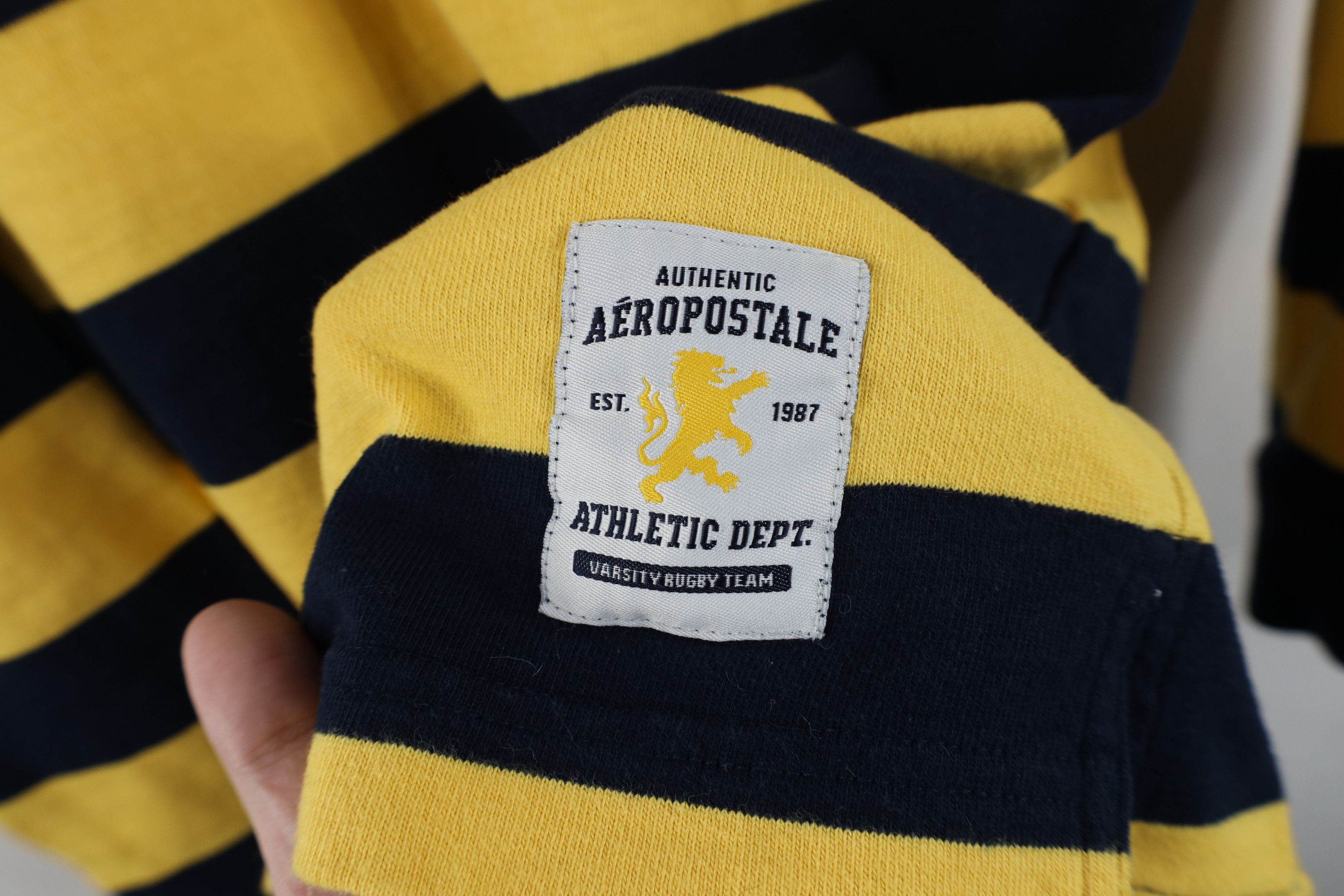 Aeropostale Vintage 90s Y2K Aeropostale Heavy Long Sleeve Rugby Polo Size US S / EU 44-46 / 1 - 4 Thumbnail
