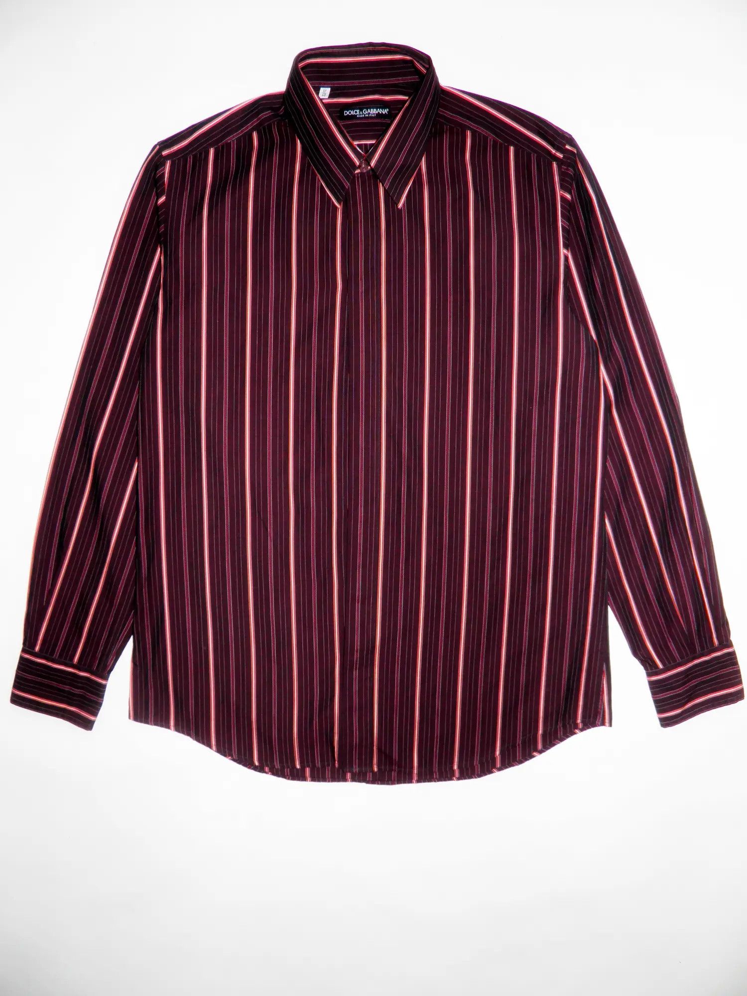 Dolce & Gabbana Dolce & Gabbana Striped Classic Red Vintage Shirt Size US L / EU 52-54 / 3 - 5 Thumbnail