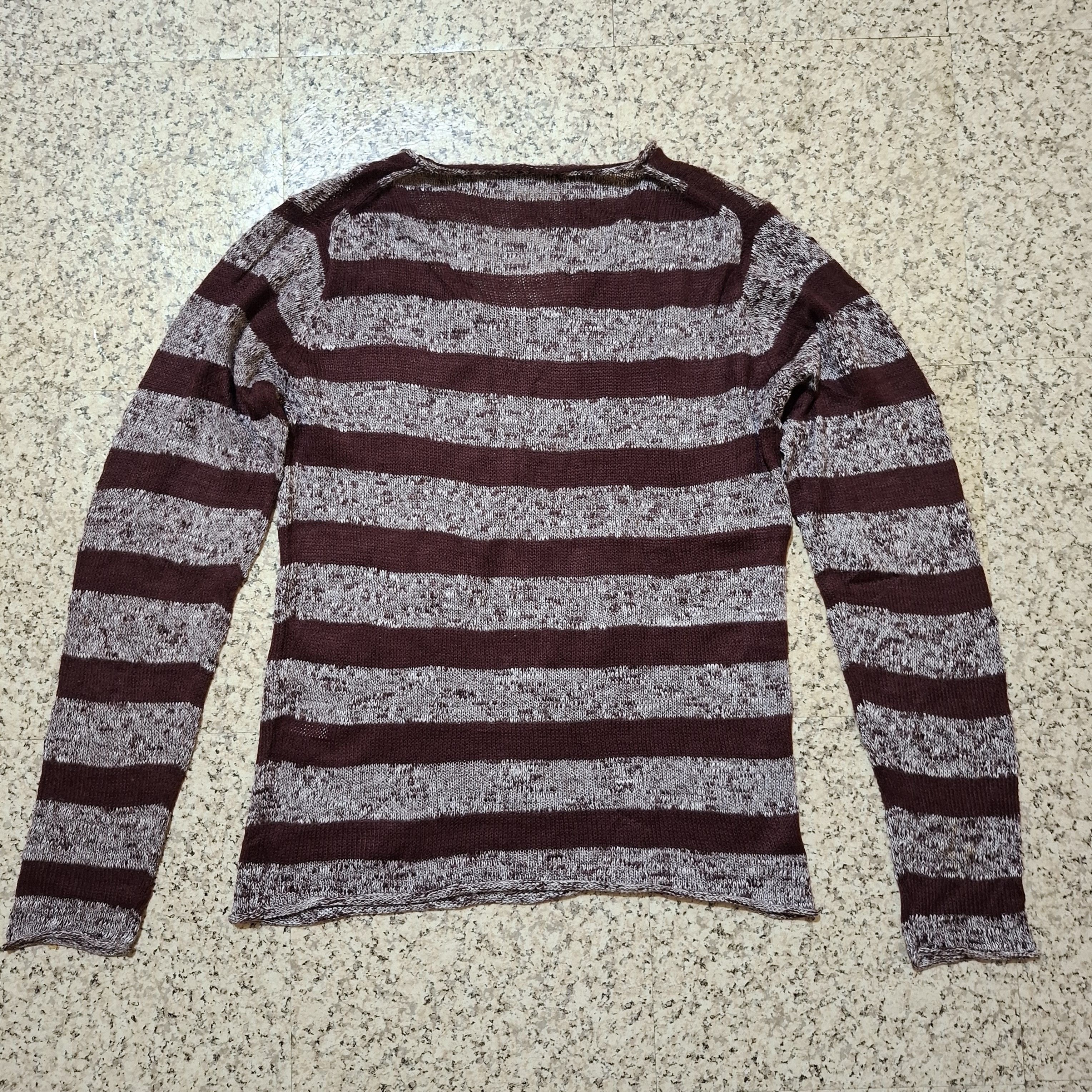 semanticdesign Semantic Design Japan Striped Grunge Knit Sweater Size US M / EU 48-50 / 2 - 15 Thumbnail