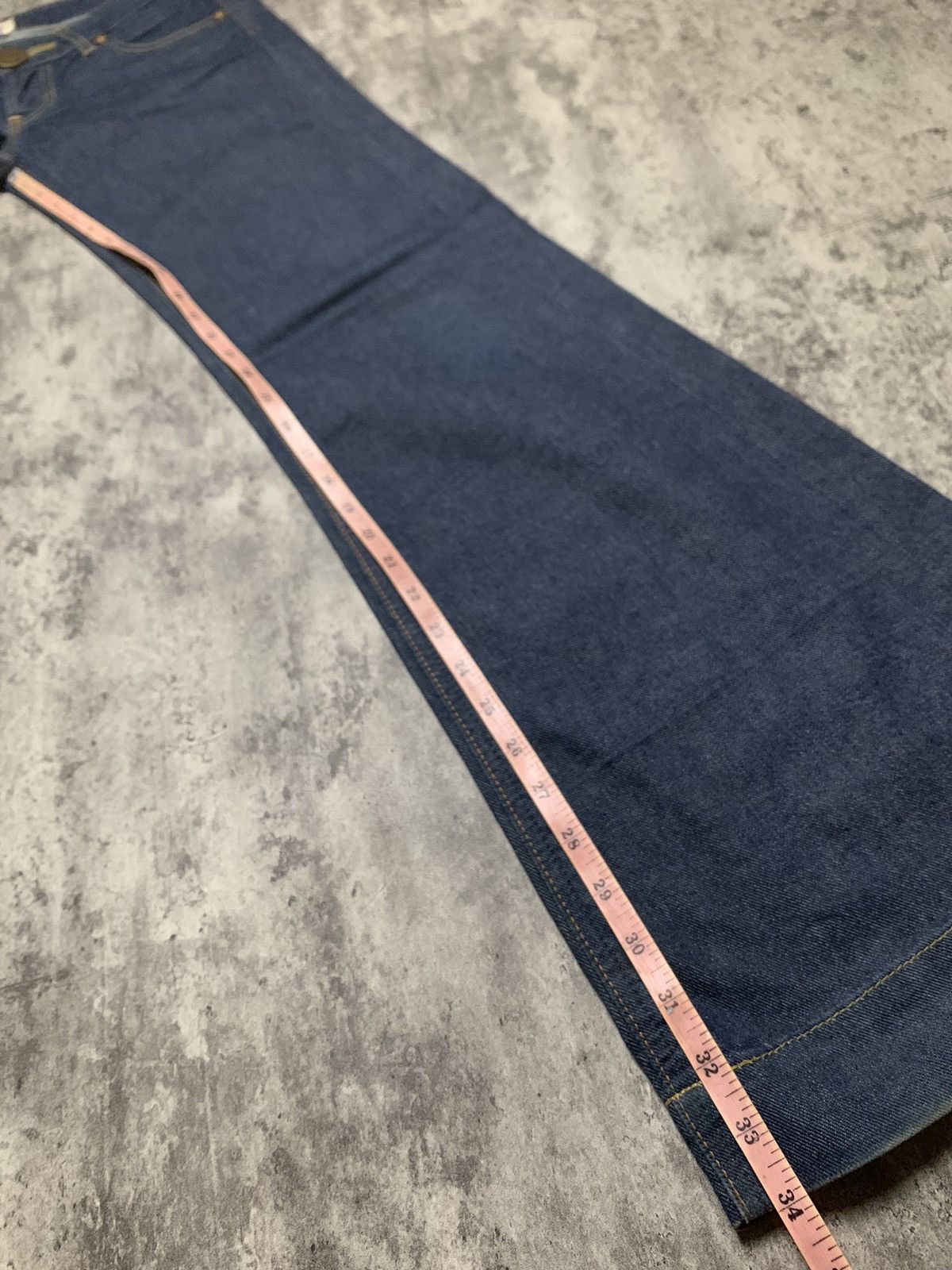 Hysteric Glamour Y2K Lee x Sly Japanese Super Flare Deep Indigo Raw Denim Size 26" / US 2 / IT 38 - 15 Thumbnail
