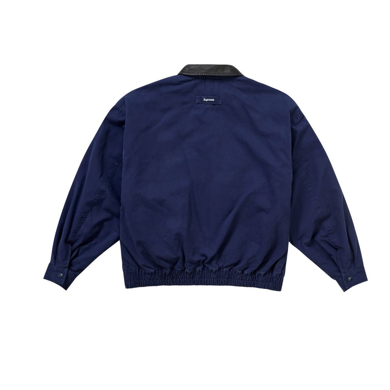 Supreme Supreme Leather Collar Utility Jacket Navy Size: XL Size US XL / EU 56 / 4 - 2 Thumbnail