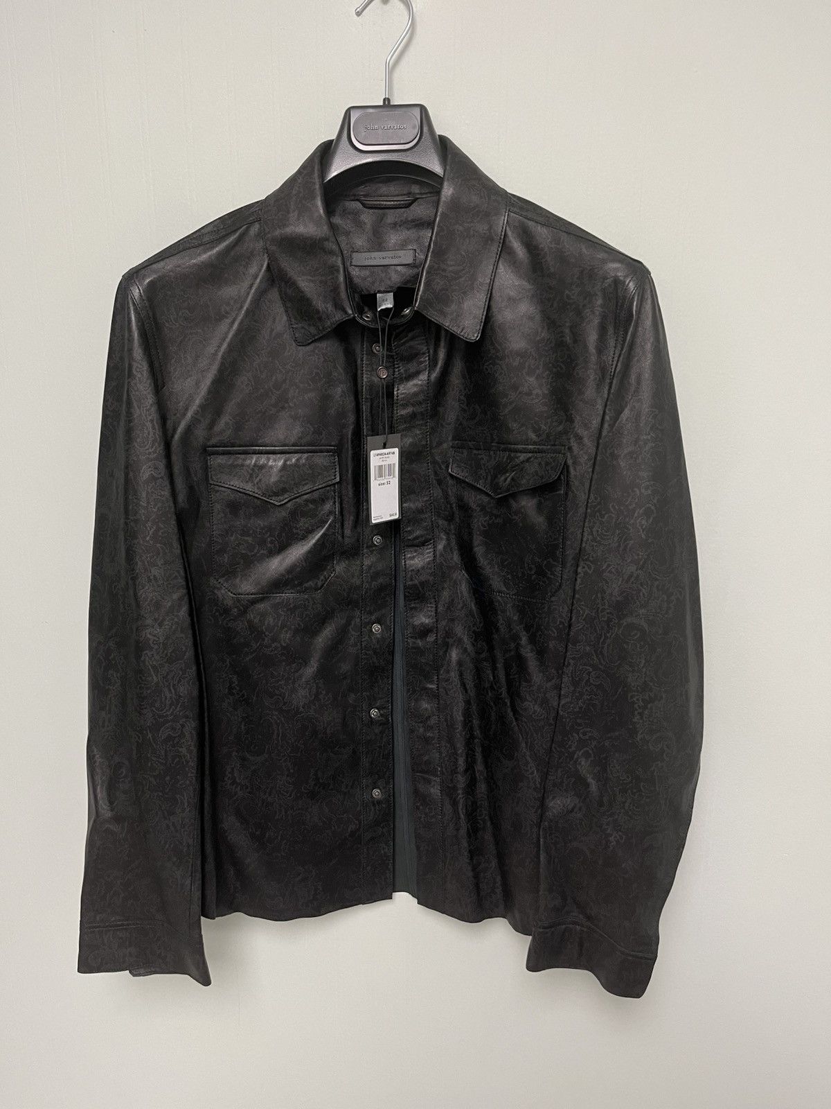 John Varvatos Travis leather shirt jacket EU 52 USA 42 Size US L / EU 52-54 / 3 - 9 Thumbnail